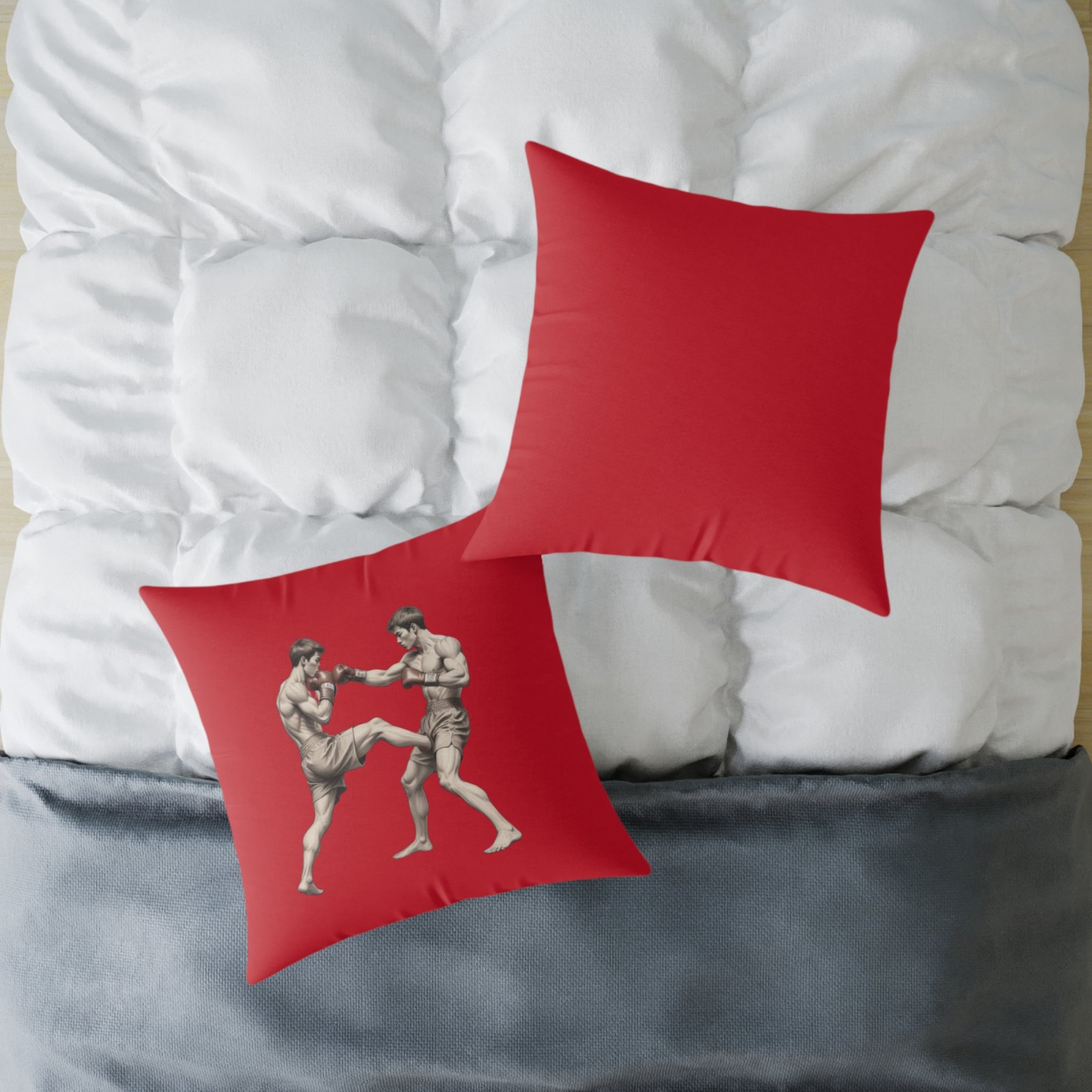 Kickboxing Square Poly Canvas Pillow - Image 16