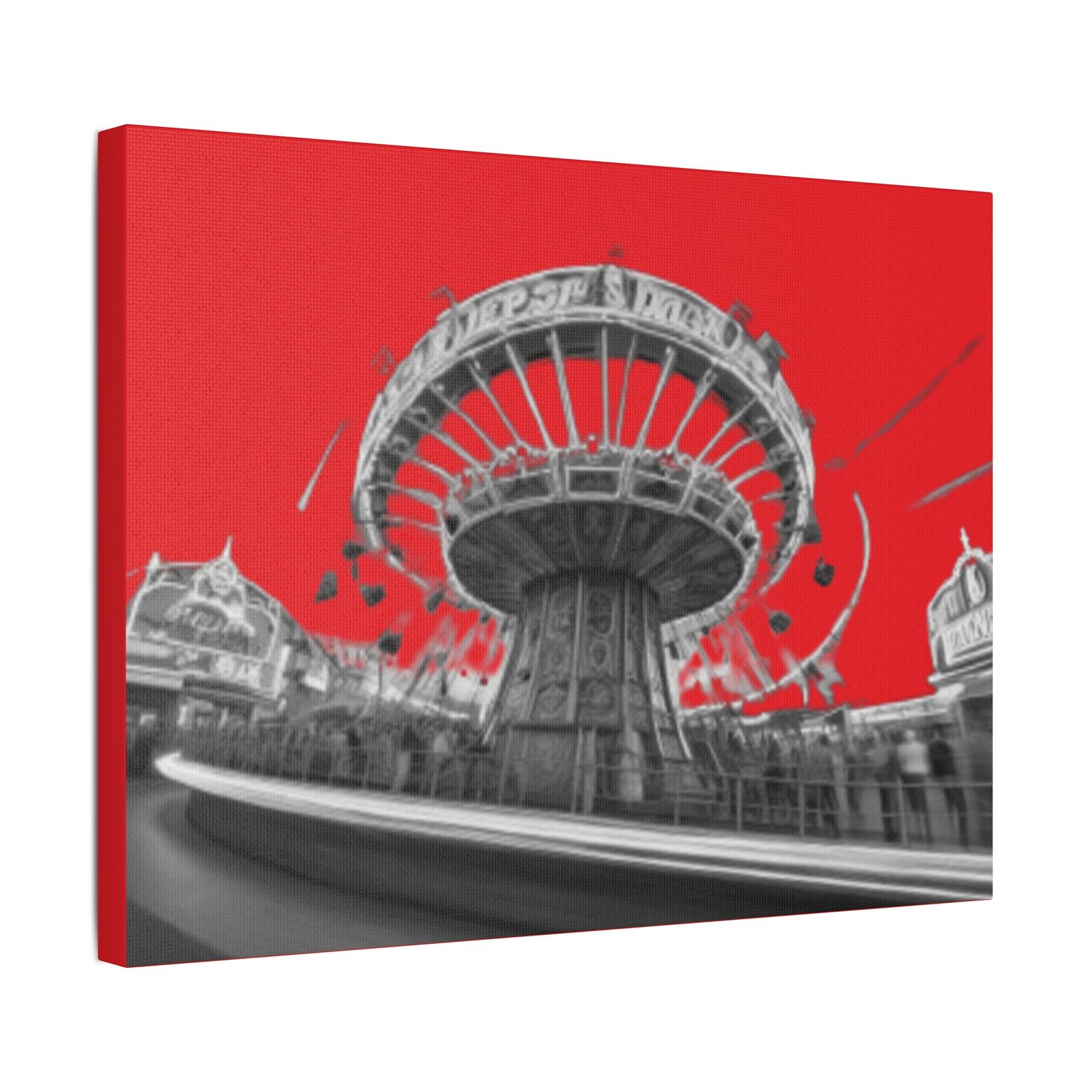 Fairground Fun Satin Canvas, Stretched - Image 6