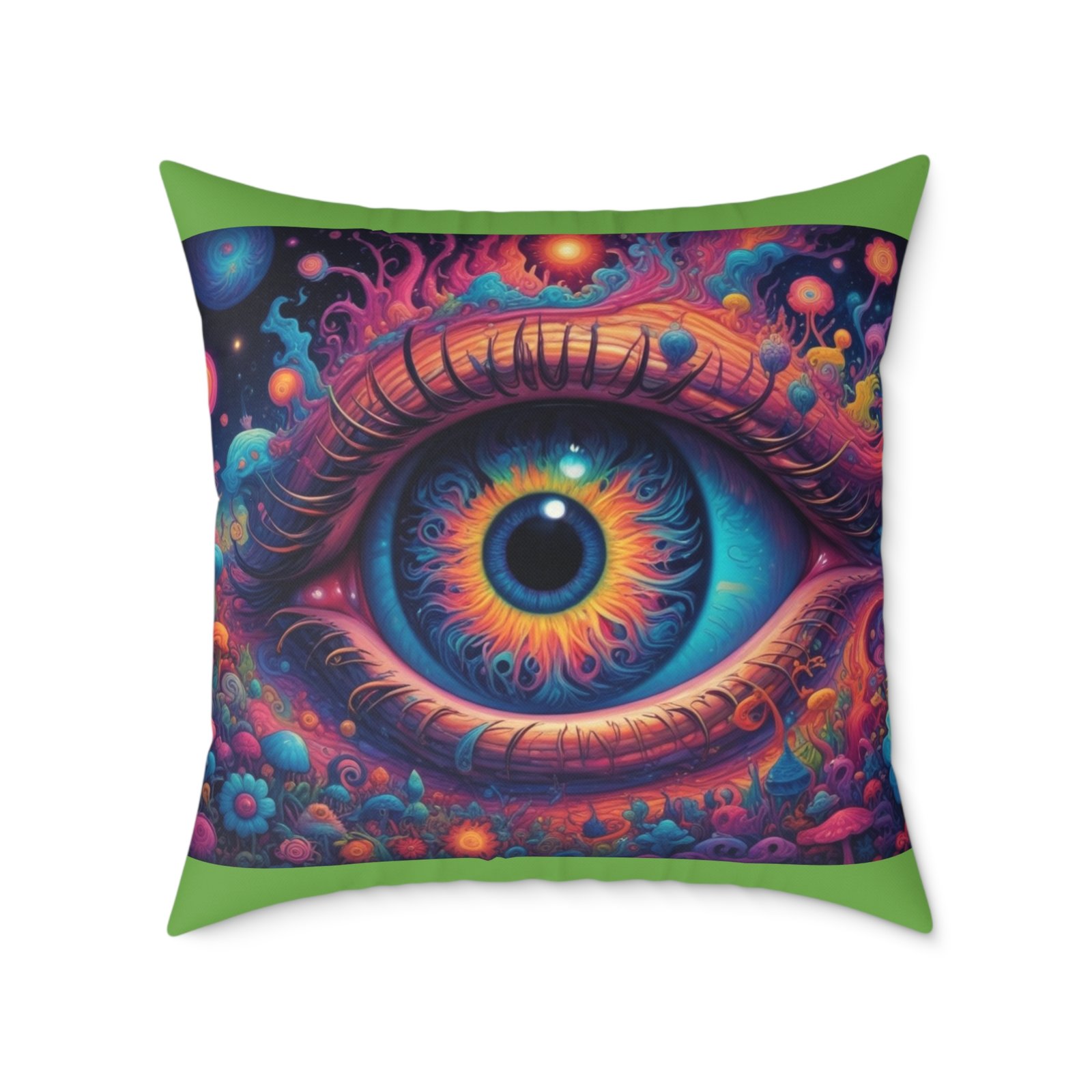 Psychadelic Square Poly Canvas Pillow - Image 17