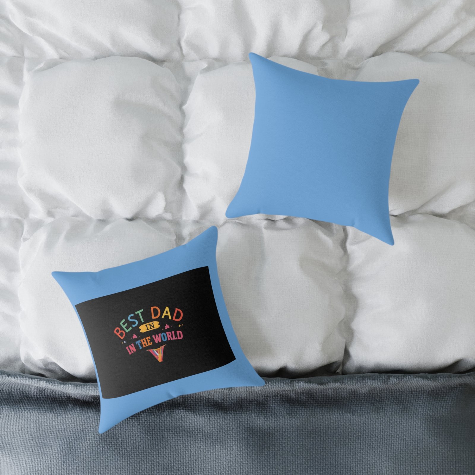 Best Dad Square Poly Canvas Pillow - Image 4