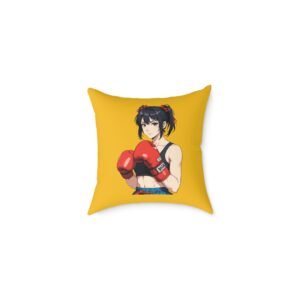 Boxing Square Poly Canvas Pillow