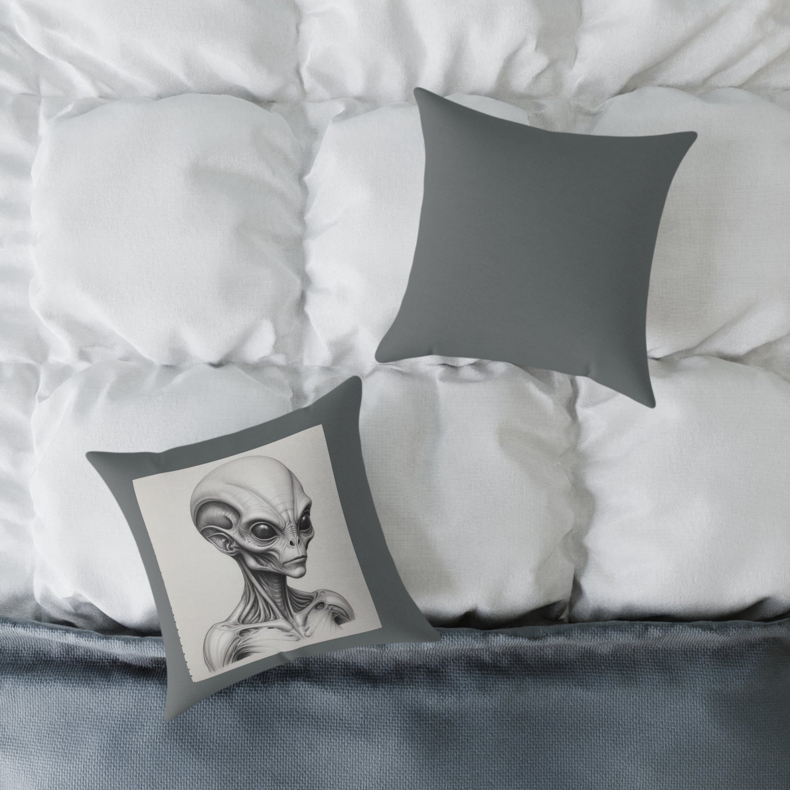 Alien Square Poly Canvas Pillow - Image 4