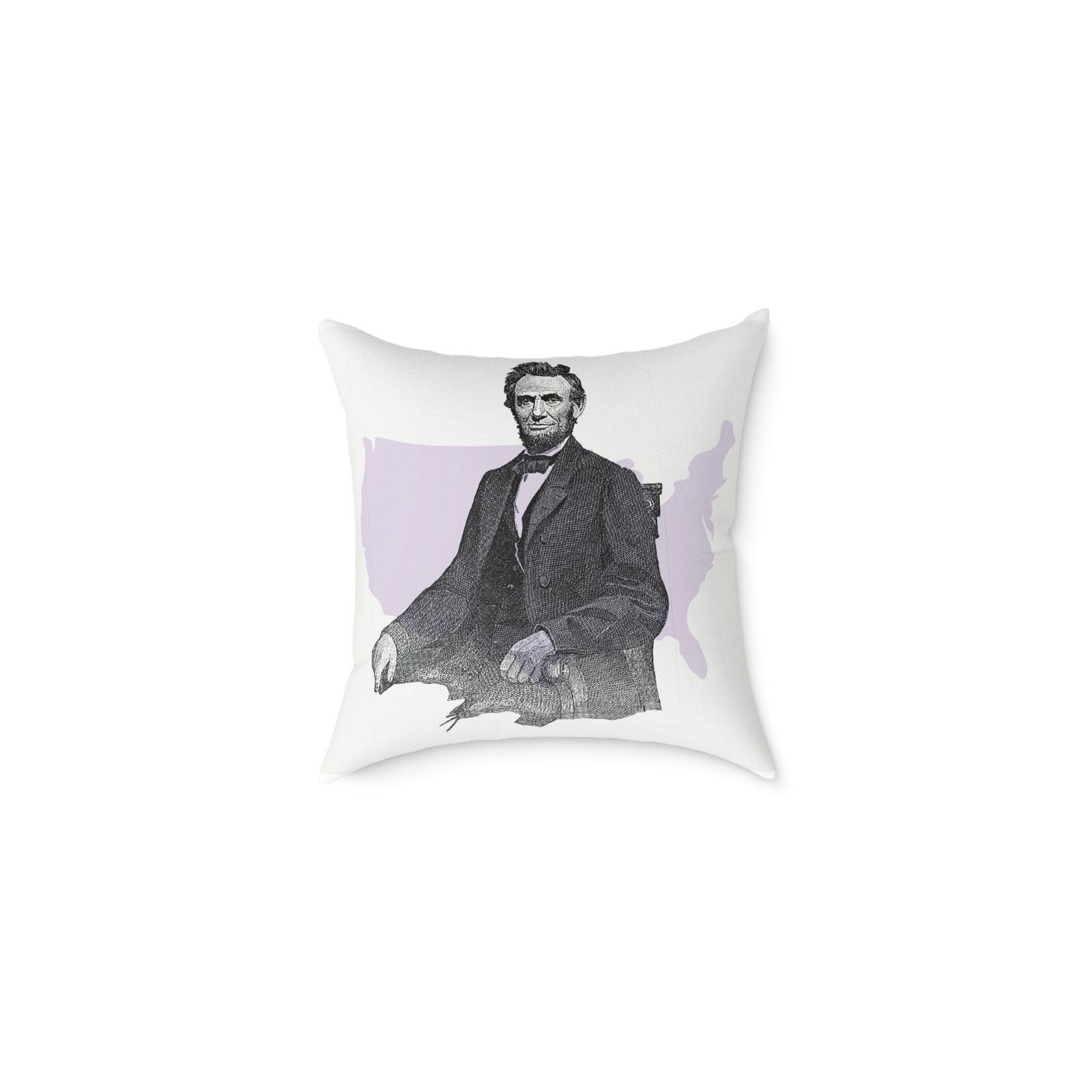 Usa President Square Poly Canvas Pillow
