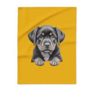Rottweiller Puppy Arctic Fleece Blanket