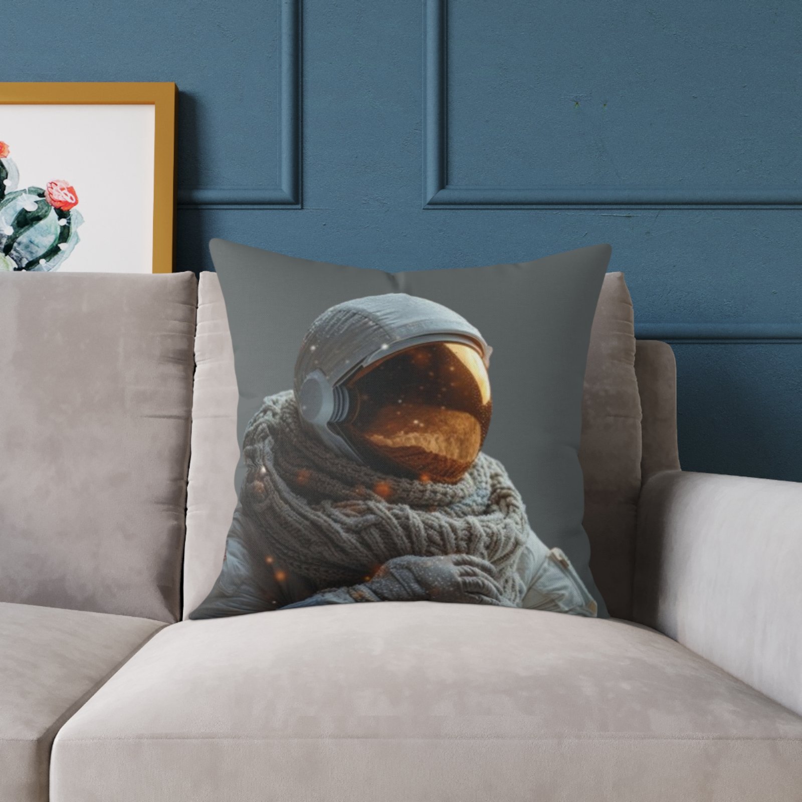 Astronaut Square Poly Canvas Pillow - Image 11