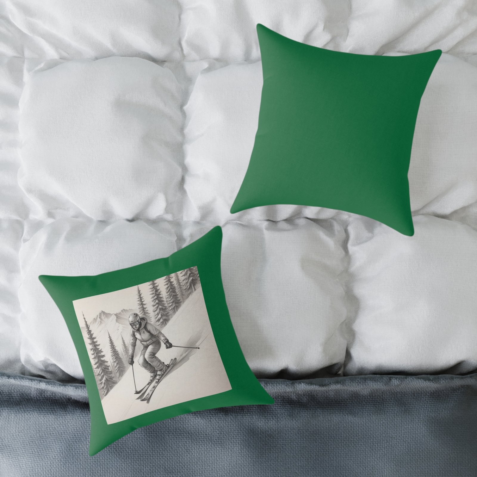 Golfing Square Poly Canvas Pillow - Image 8