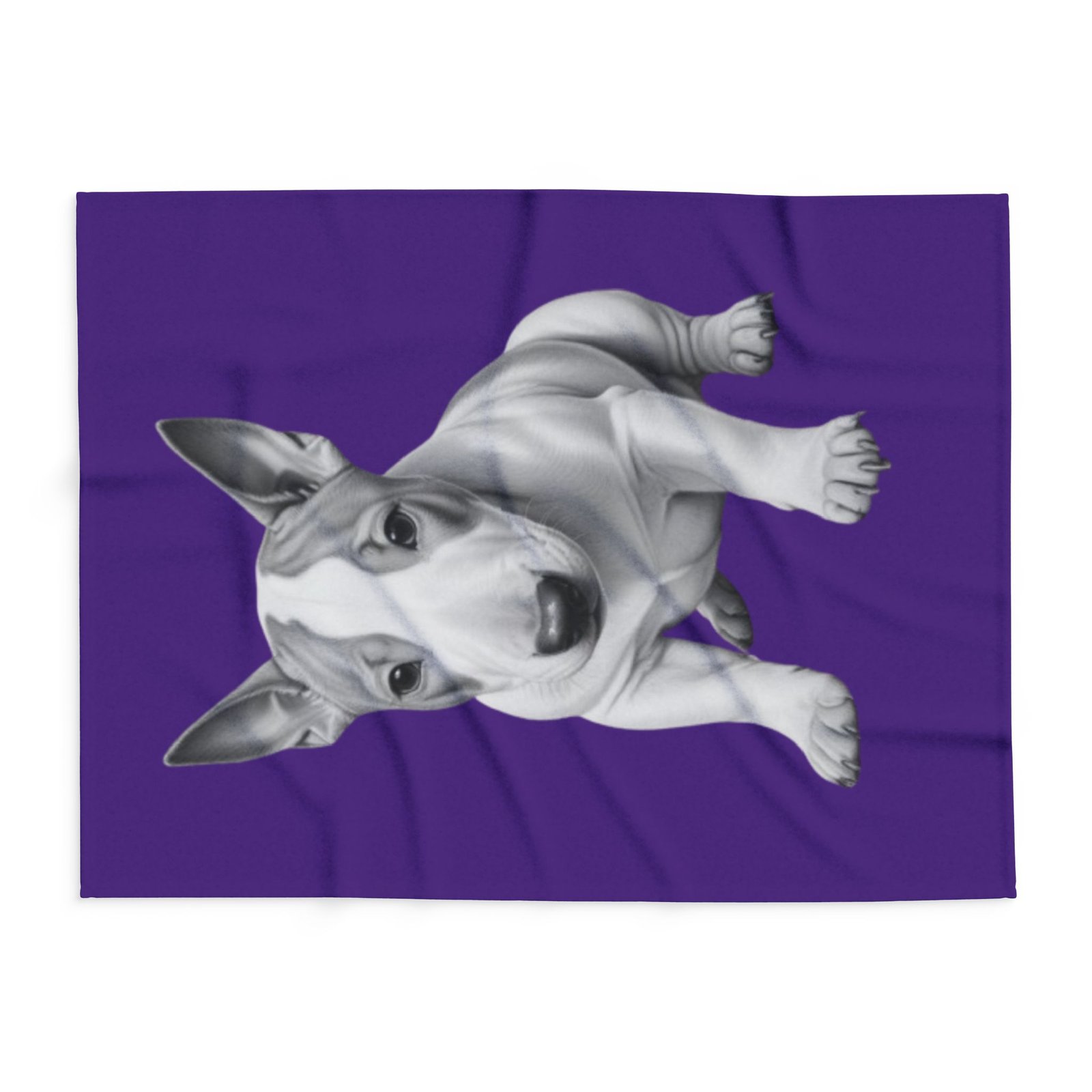 English Bull Terrier Puppy Arctic Fleece Blanket - Image 10