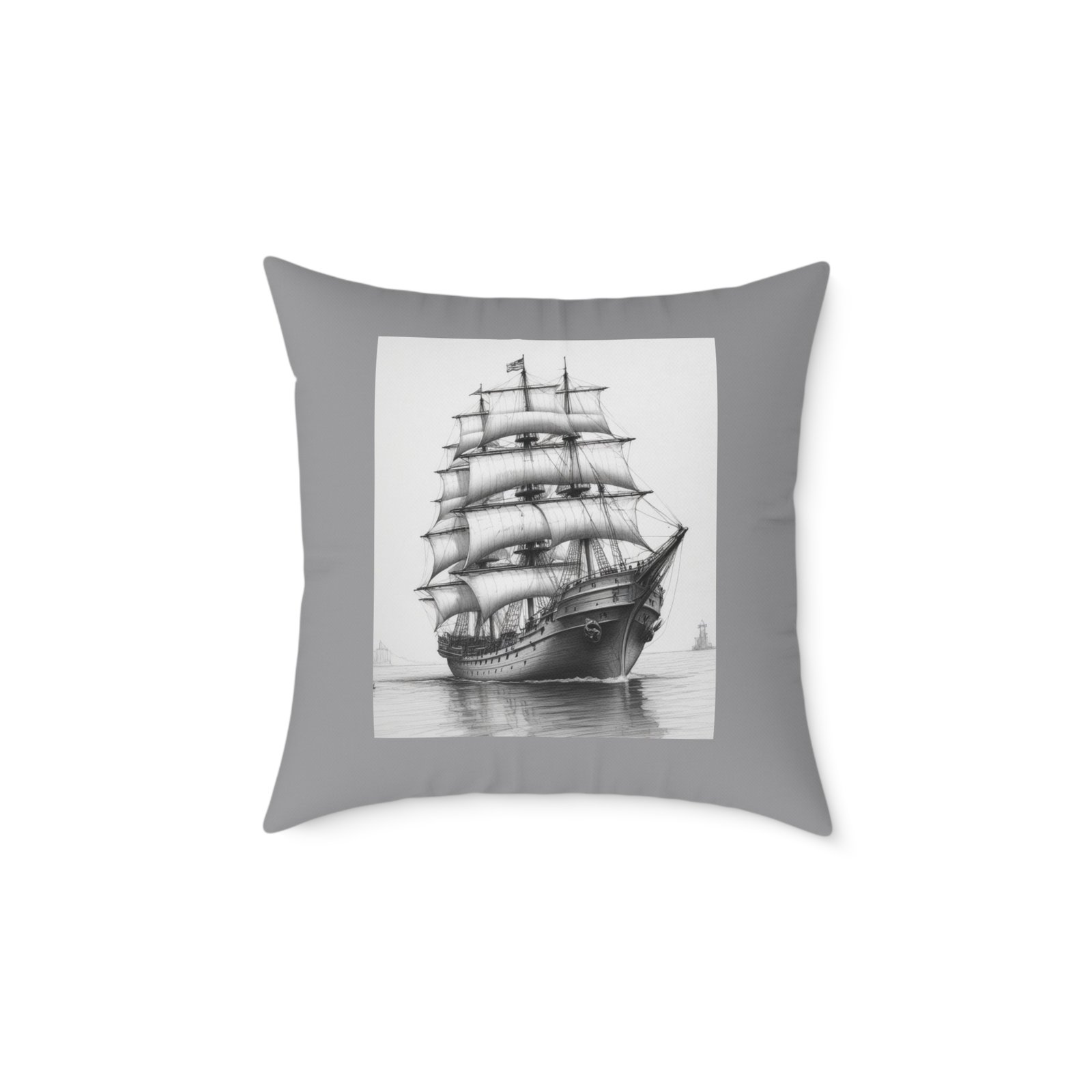 Ship Square Poly Canvas Pillow - Image 9
