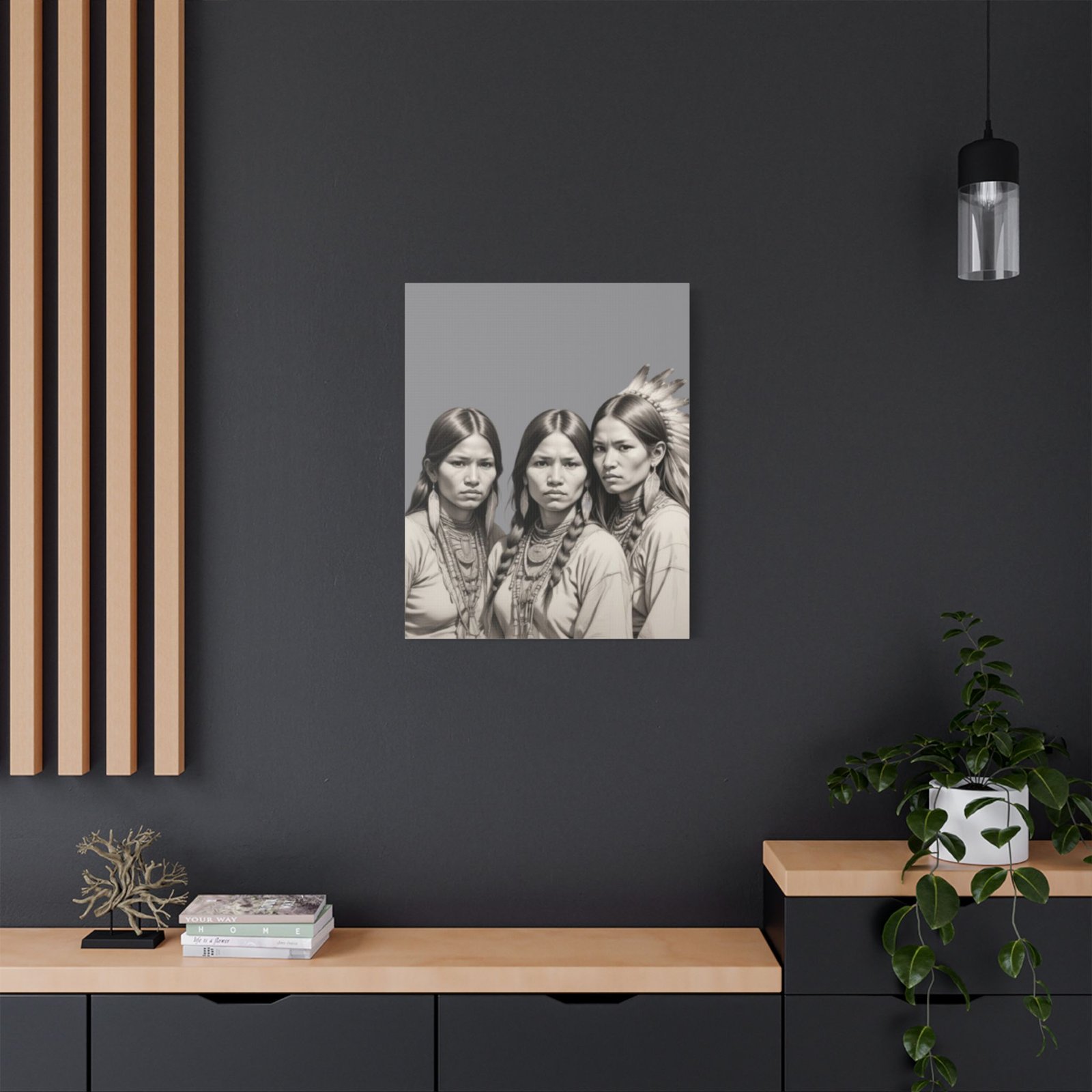 Apache Satin Canvas, Stretched - Image 16