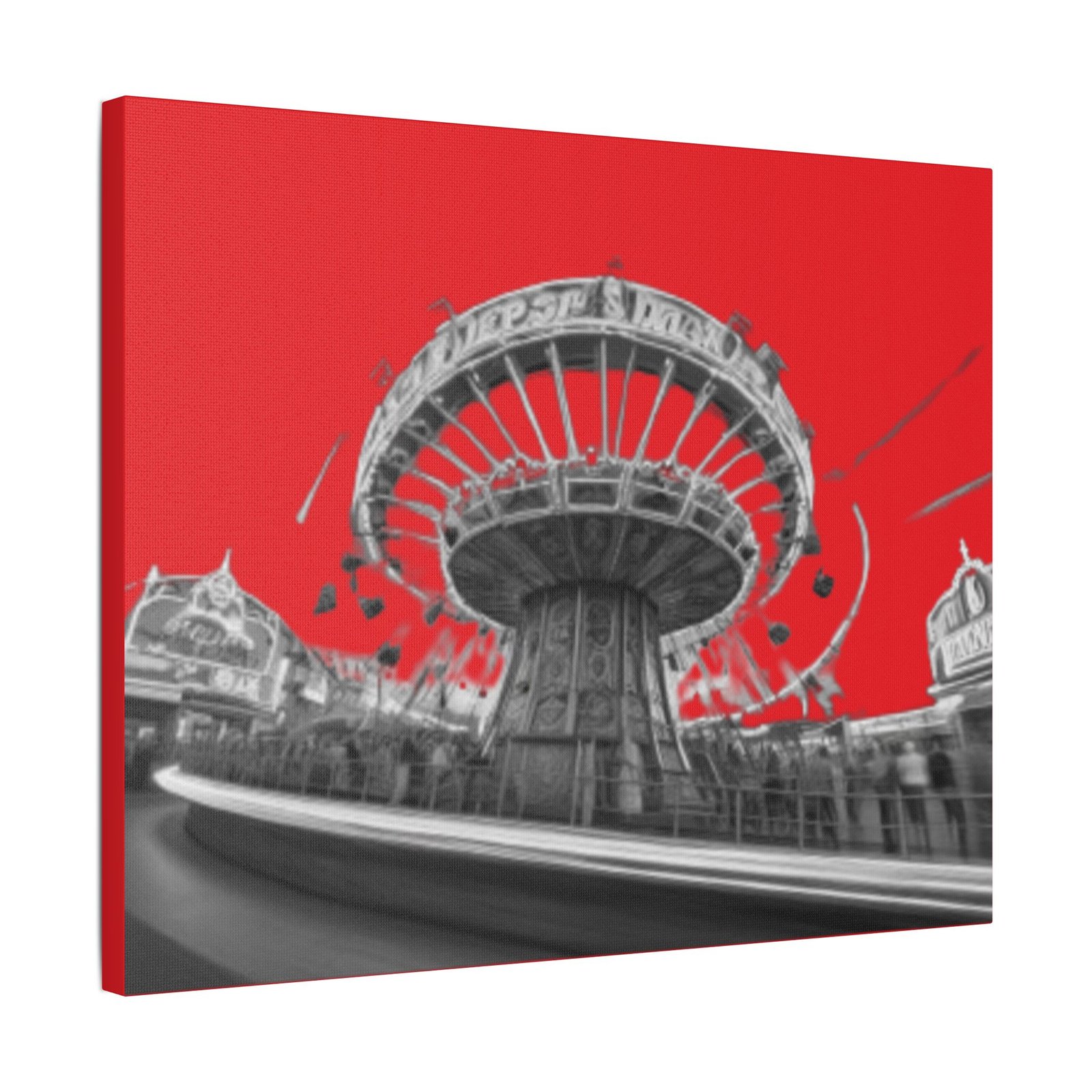 Fairground Fun Satin Canvas, Stretched - Image 10