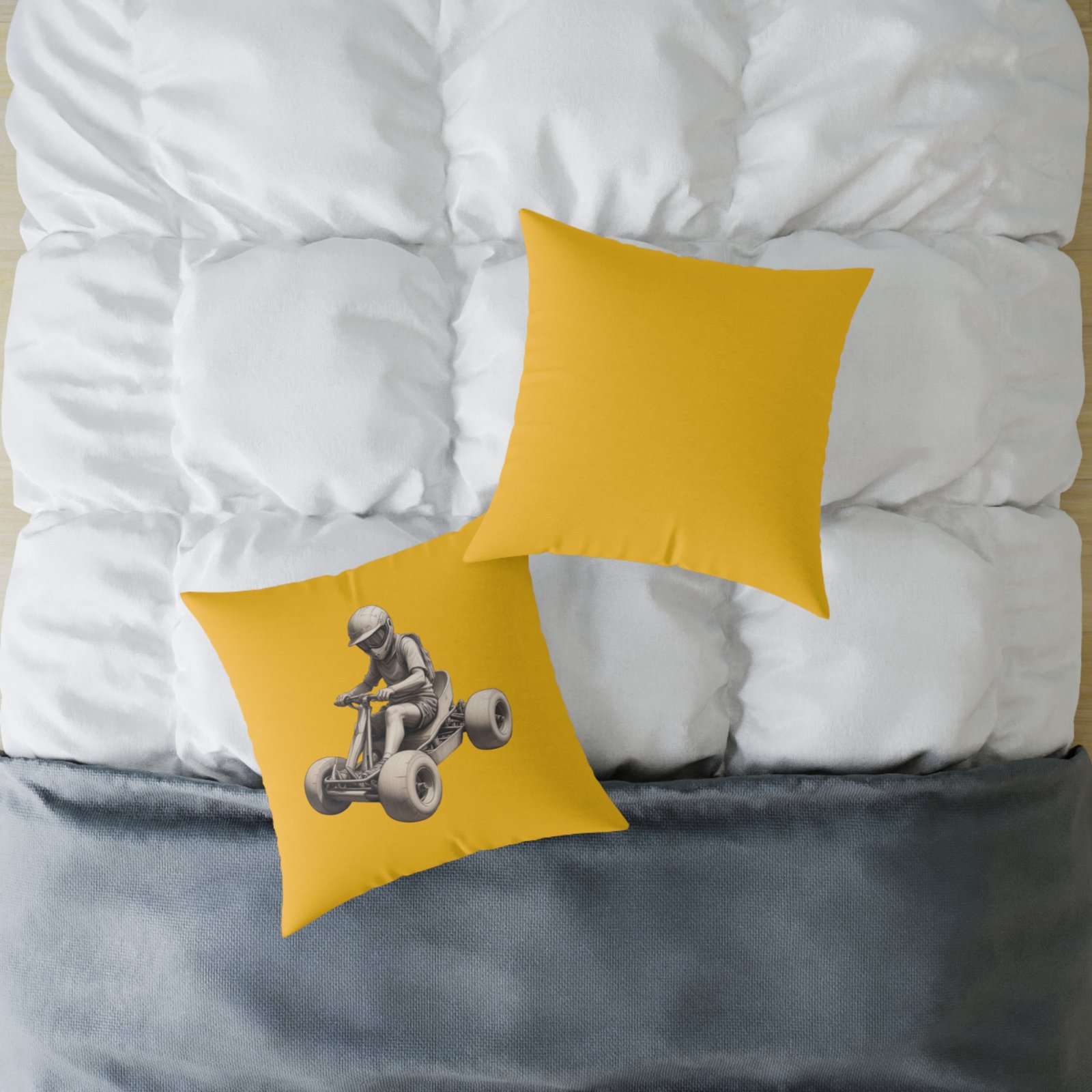 Go Karting Square Poly Canvas Pillow - Image 12