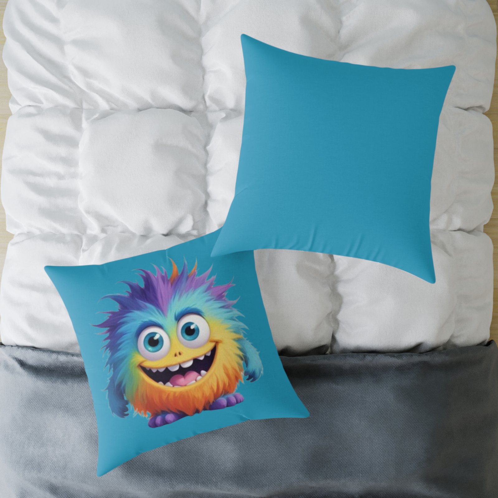 Funny Monster Square Poly Canvas Pillow - Image 20