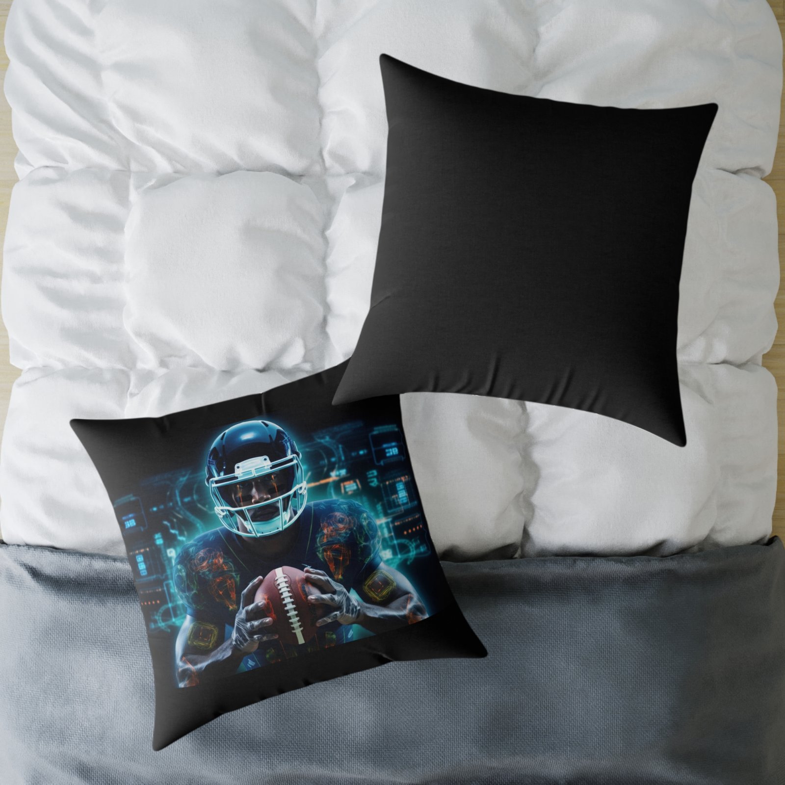 American Football Square Poly Canvas Pillow - Image 20