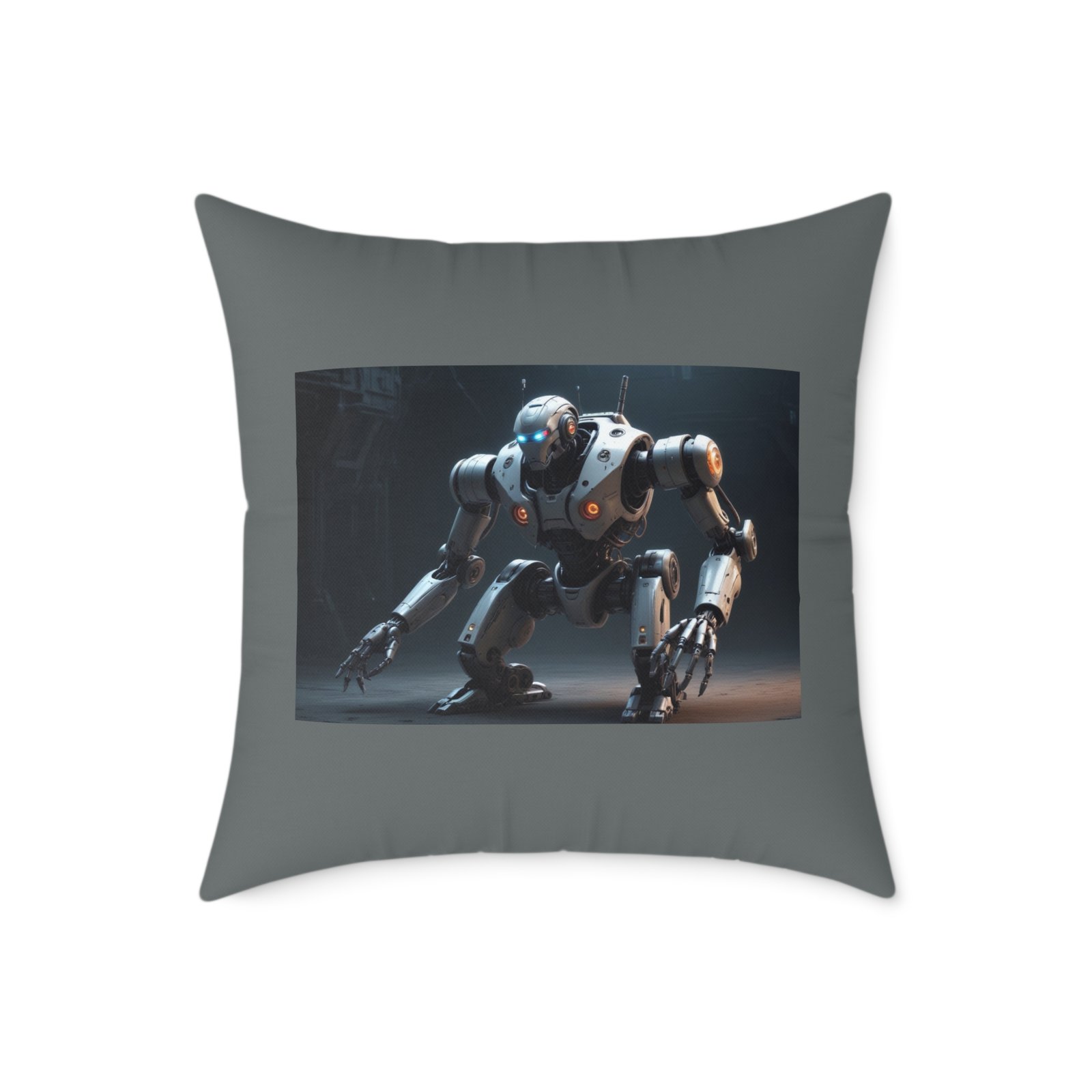 Robot Square Poly Canvas Pillow - Image 13