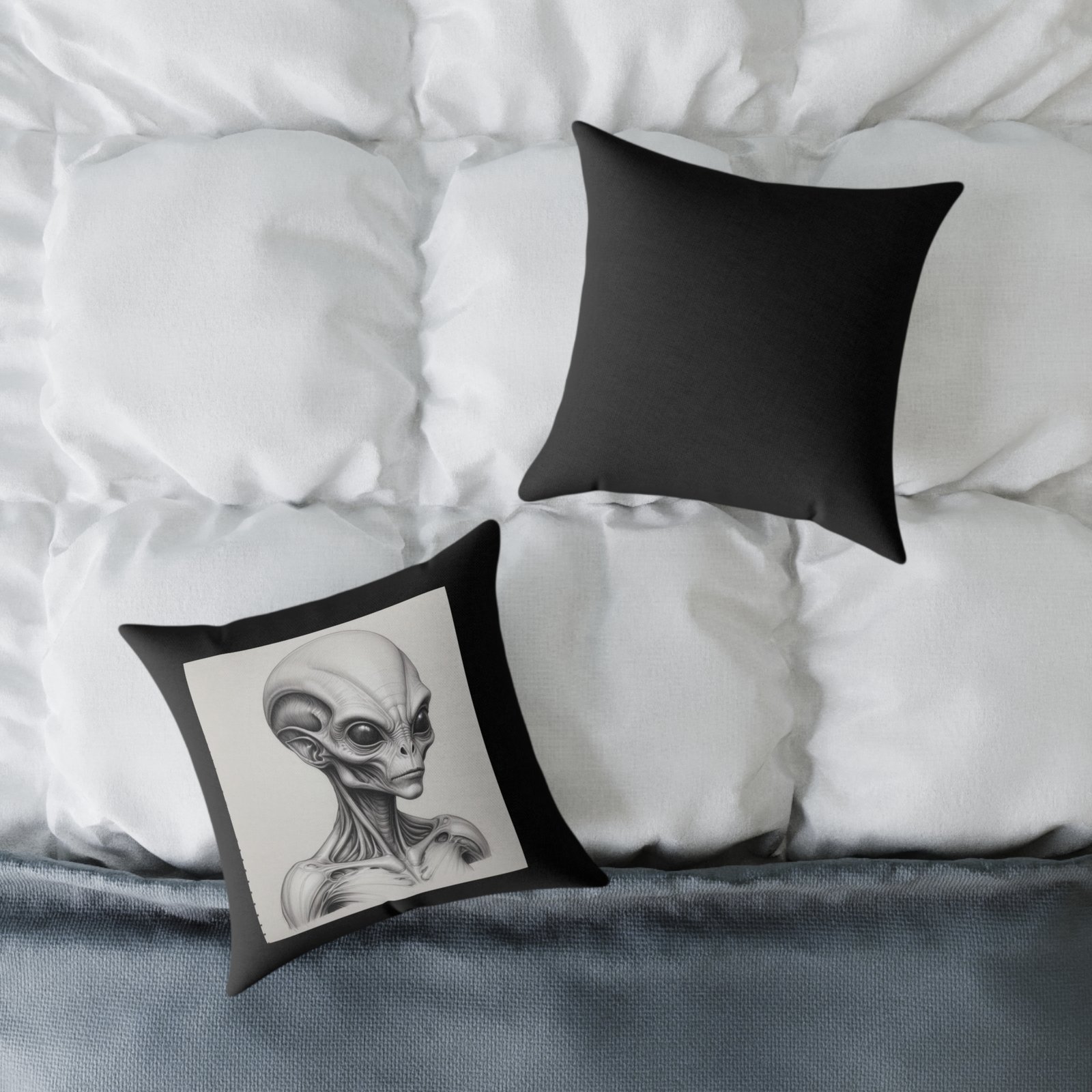 Alien Square Poly Canvas Pillow - Image 4