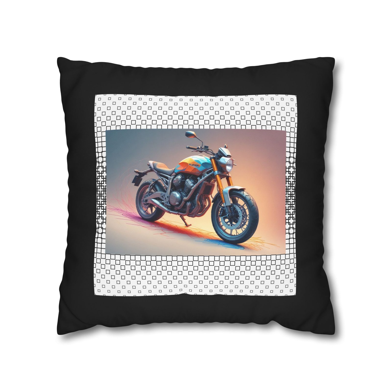 Scrambling Bikes Square Poly Canvas Pillowcase - Image 9