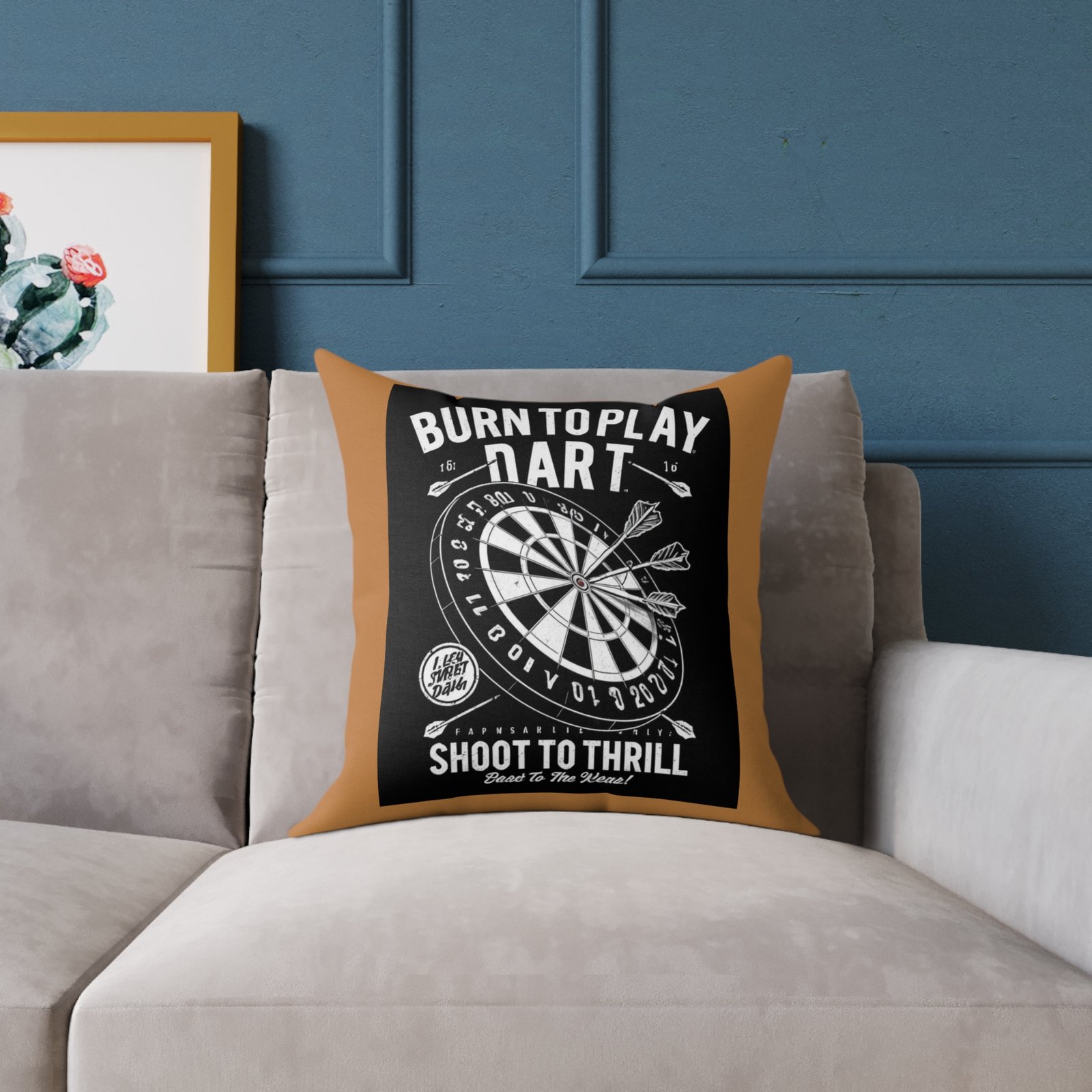 Darts Design Square Poly Canvas Pillow - Image 7