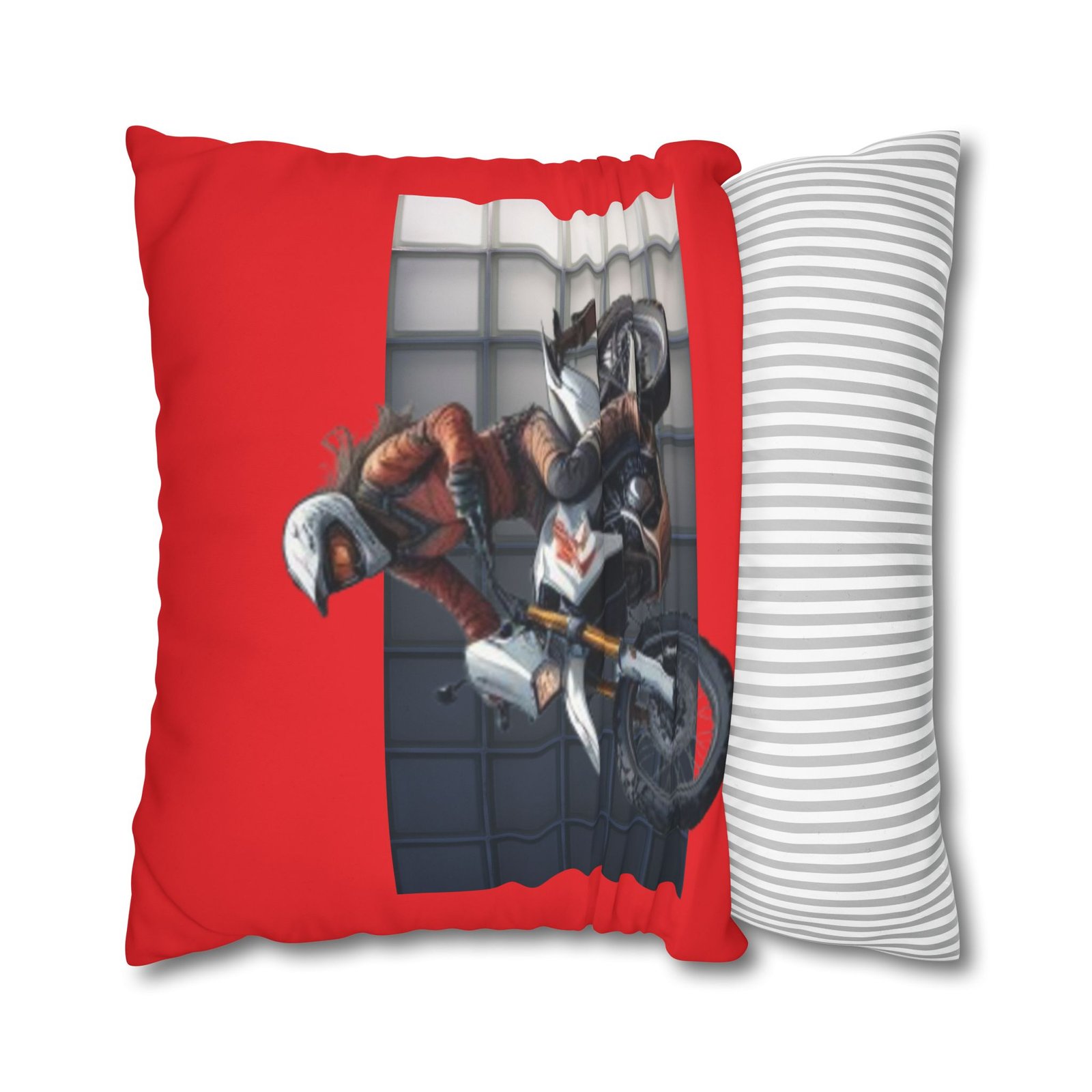 Scrambling Bikes Square Poly Canvas Pillowcase - Image 18