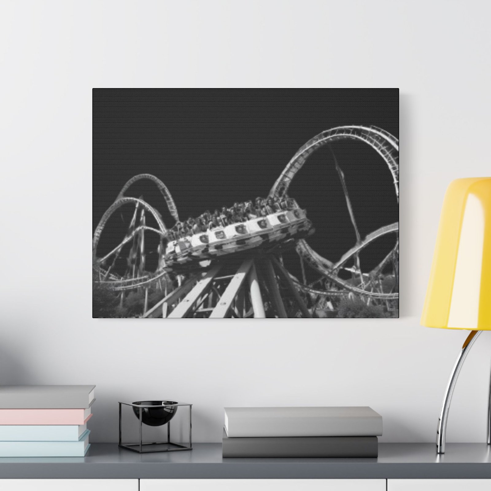 Fairground Fun Satin Canvas, Stretched - Image 7