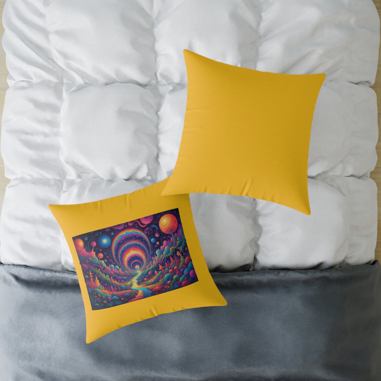 Psychadelic Square Poly Canvas Pillow - Image 16