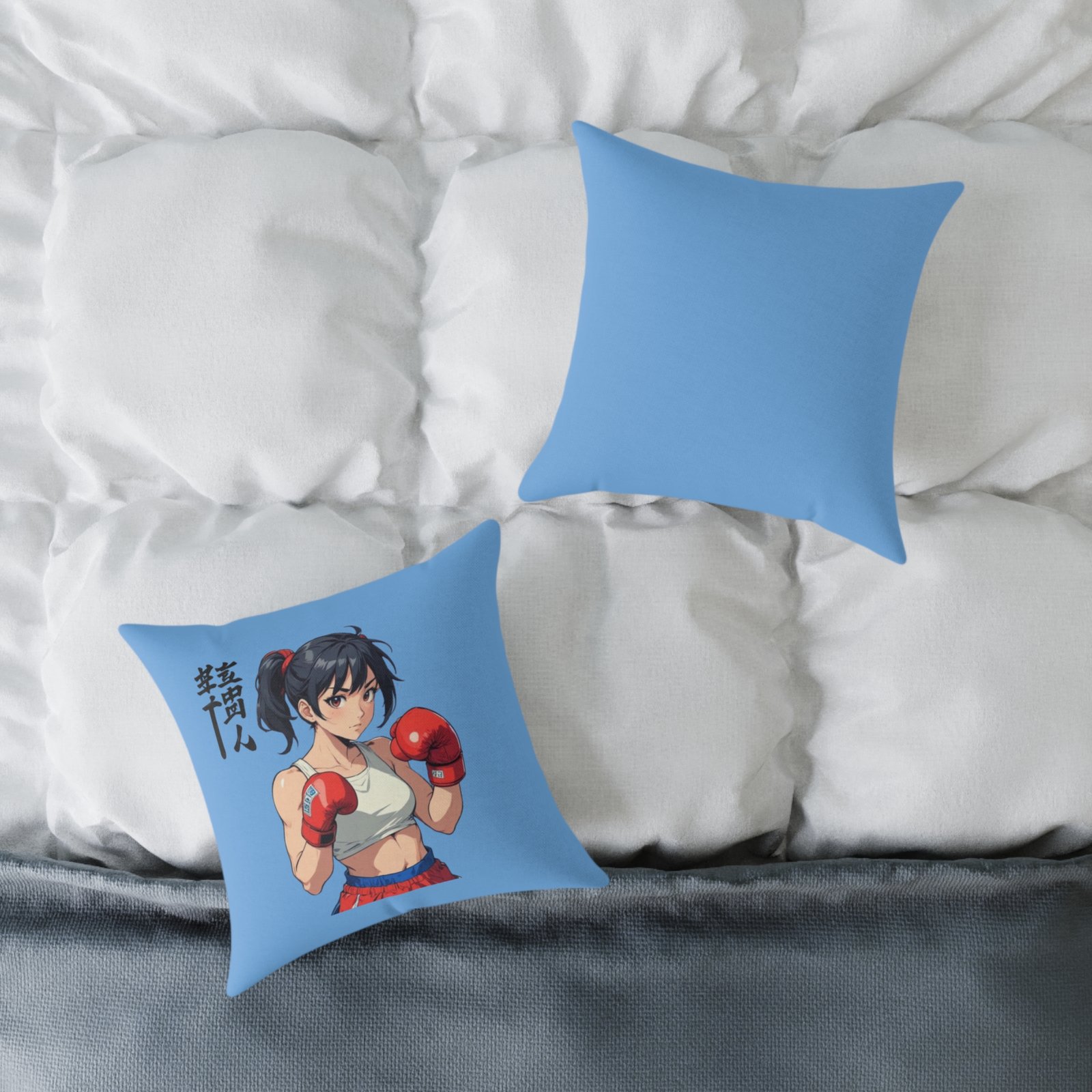 Boxing Square Poly Canvas Pillow - Image 4