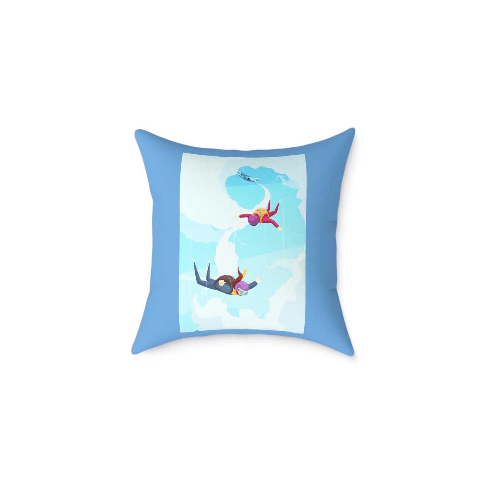 Parachuters Square Poly Canvas Pillow - Image 5