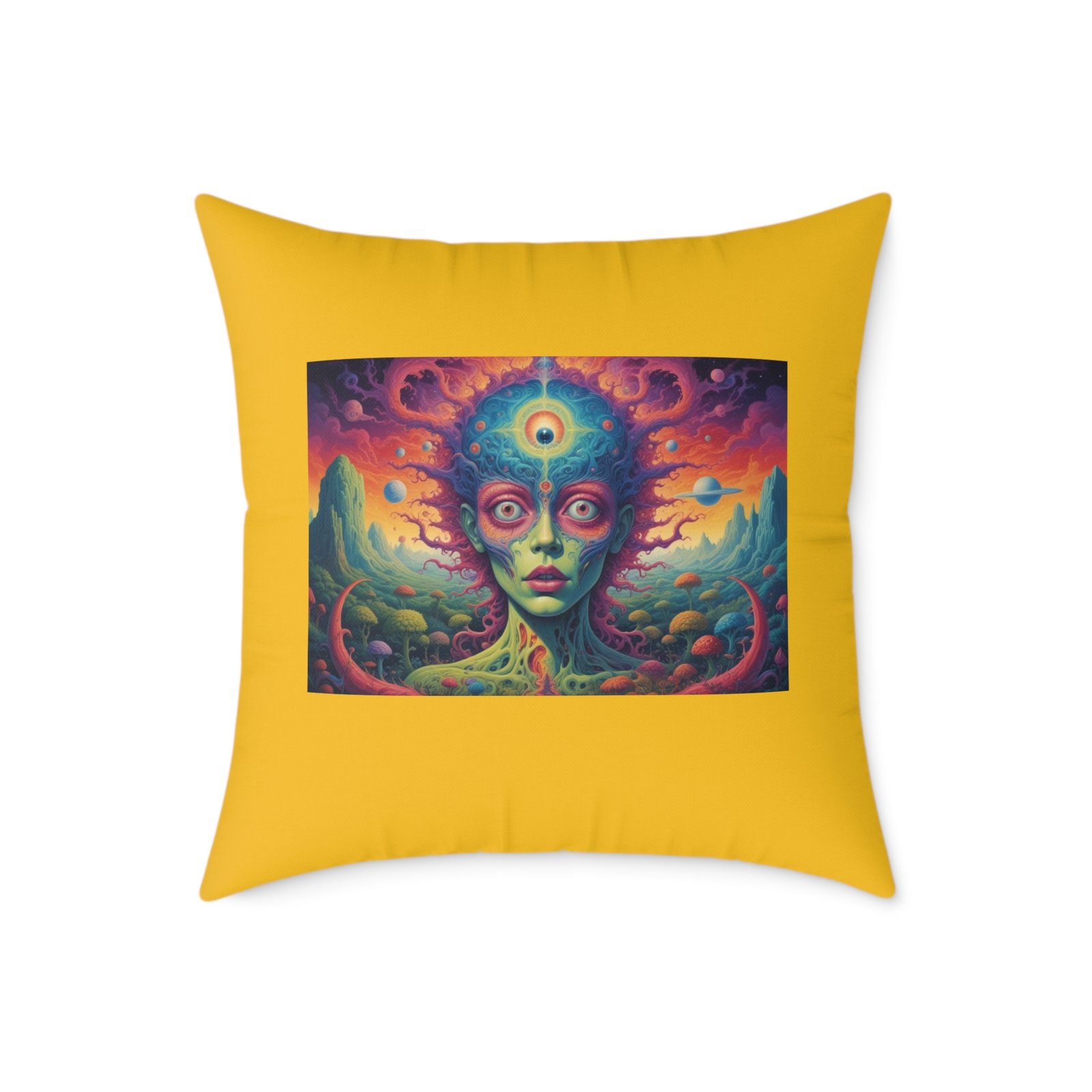Psychadelic Square Poly Canvas Pillow - Image 13