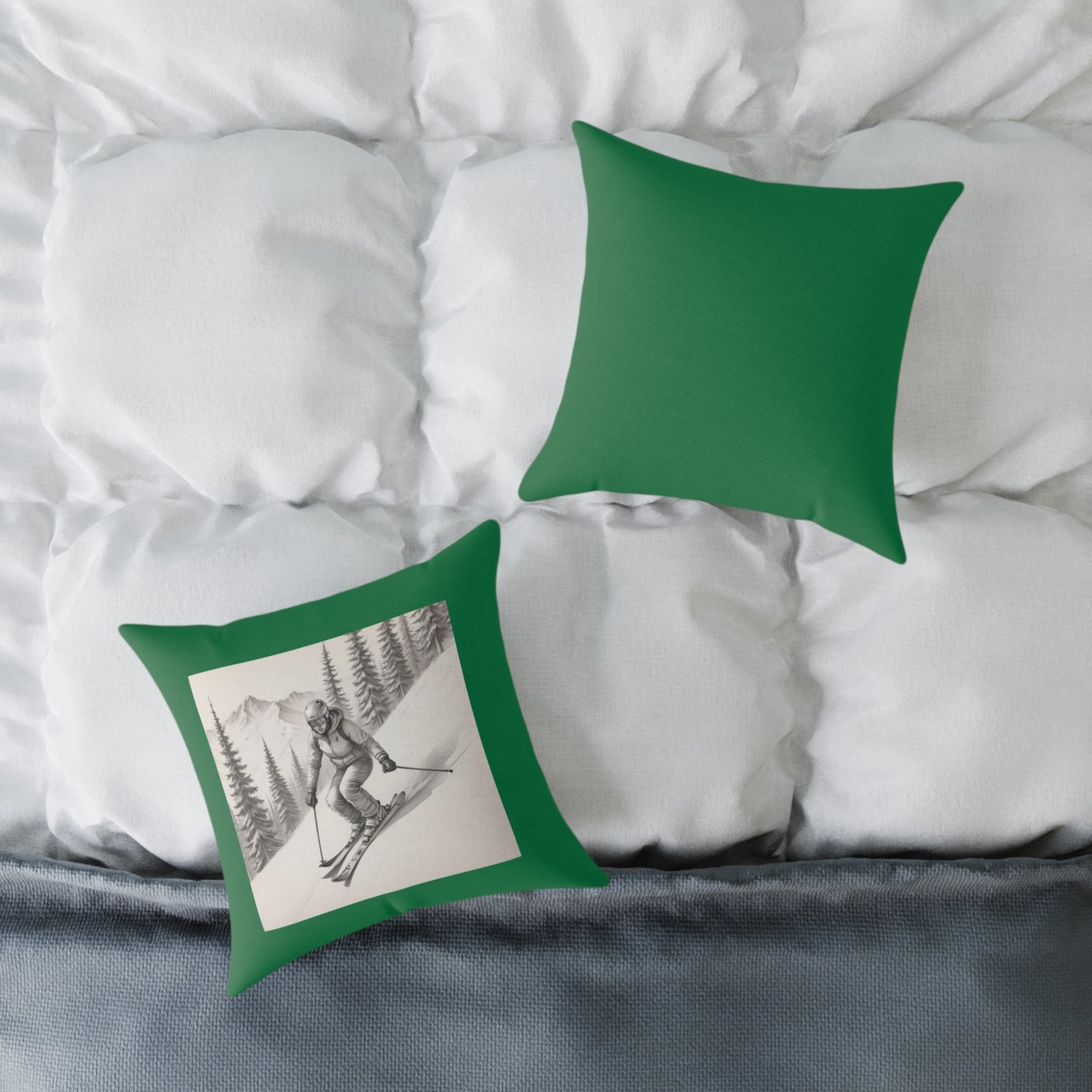 Golfing Square Poly Canvas Pillow - Image 4
