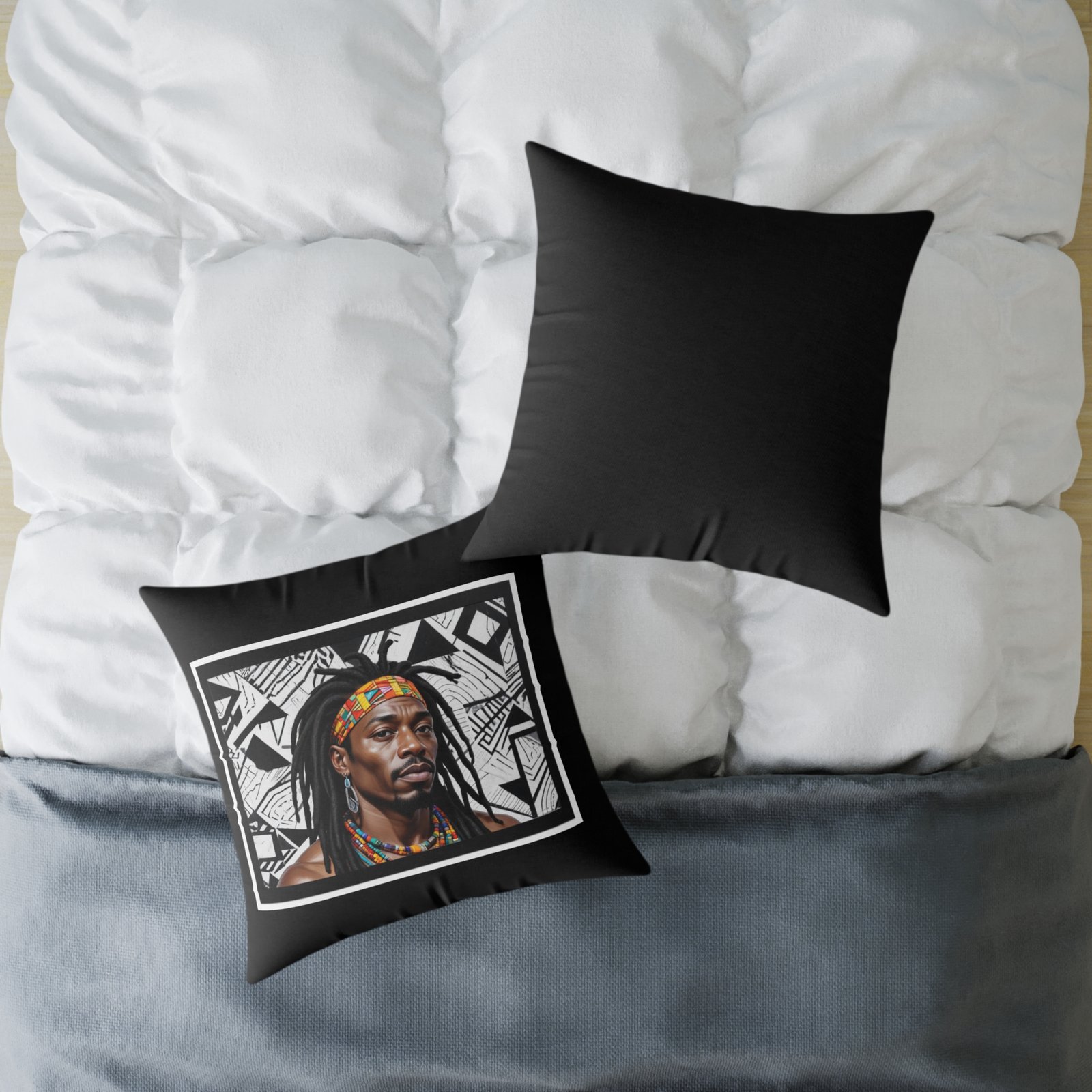 Copy of Rastafarian Square Poly Canvas Pillow - Image 16