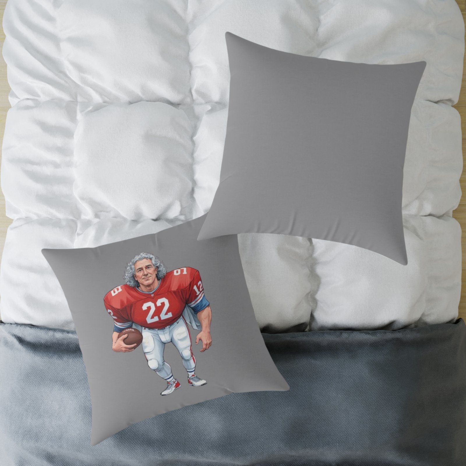 American Football Square Poly Canvas Pillow - Image 20