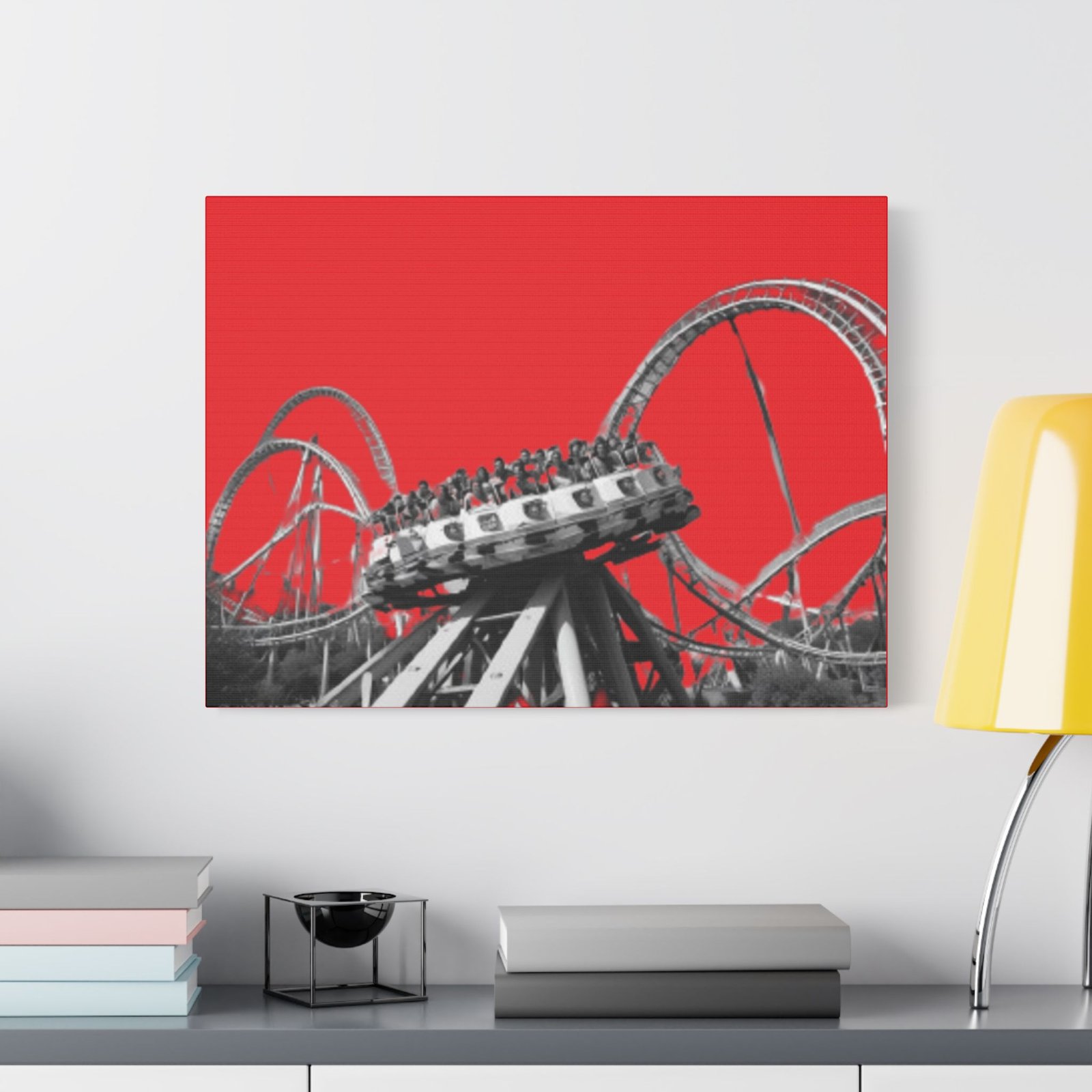 Fairground Fun Satin Canvas, Stretched - Image 7