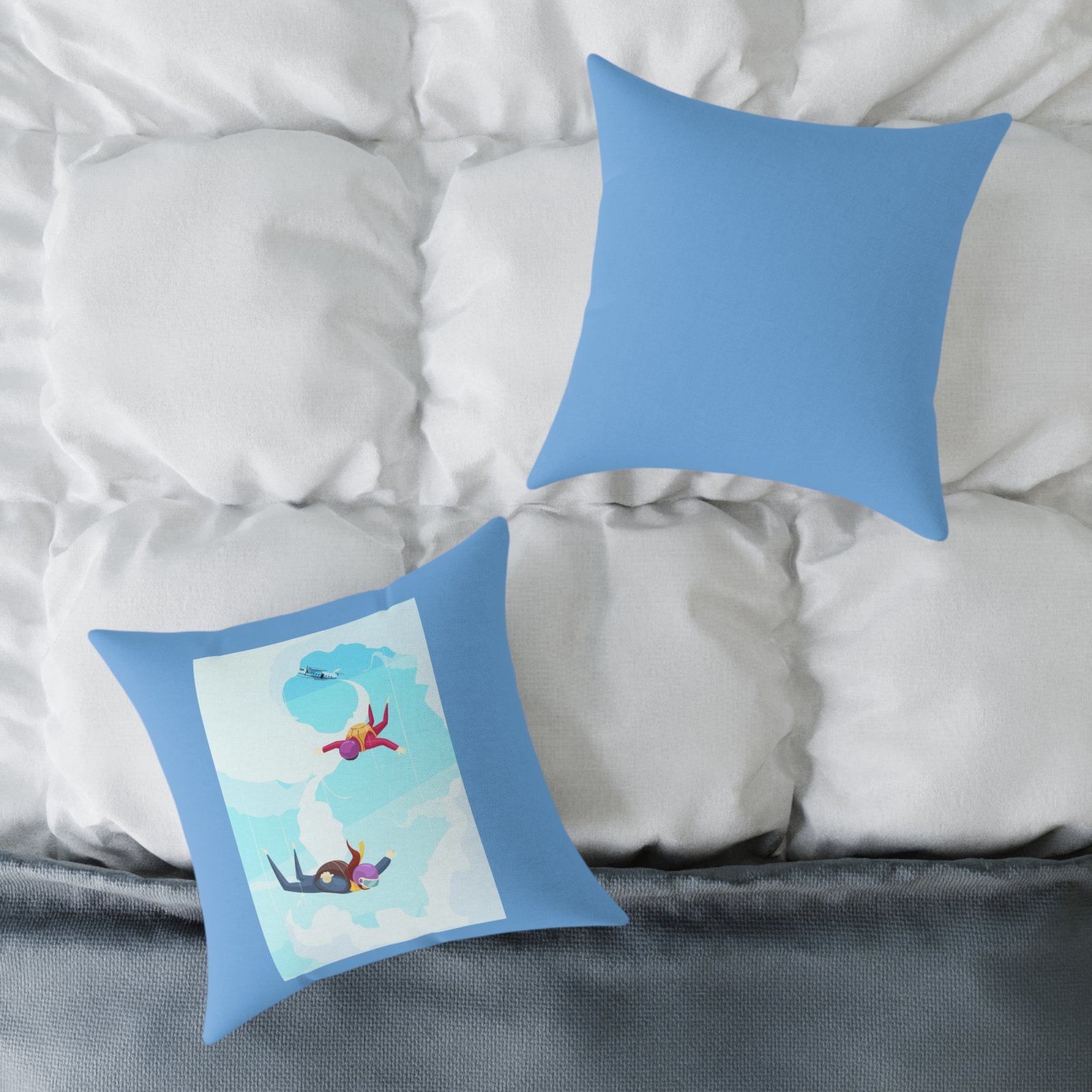 Parachuters Square Poly Canvas Pillow - Image 8
