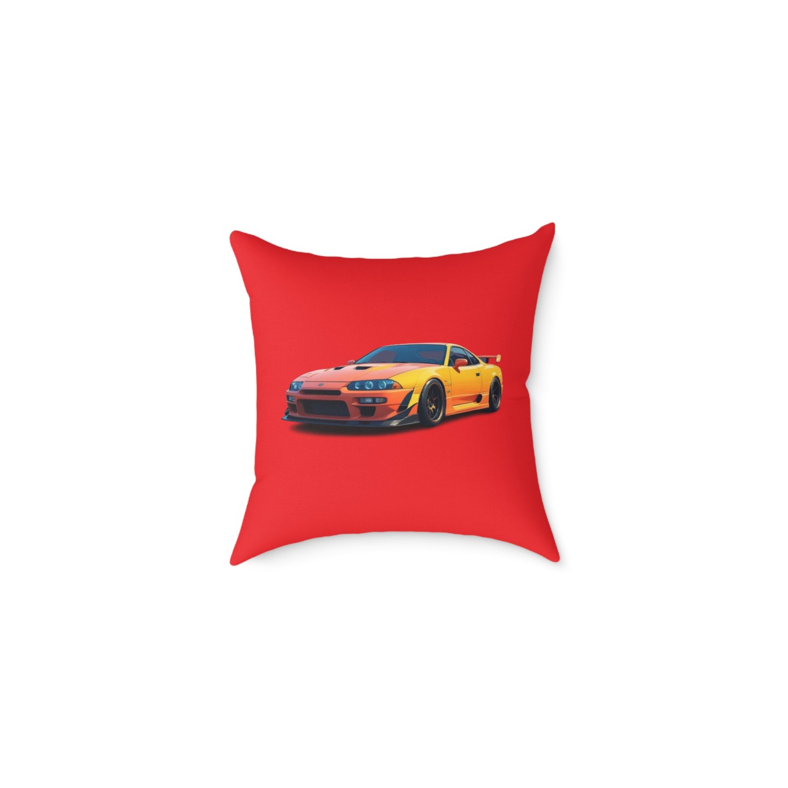 Fast Car Design Square Poly Canvas Pillow
