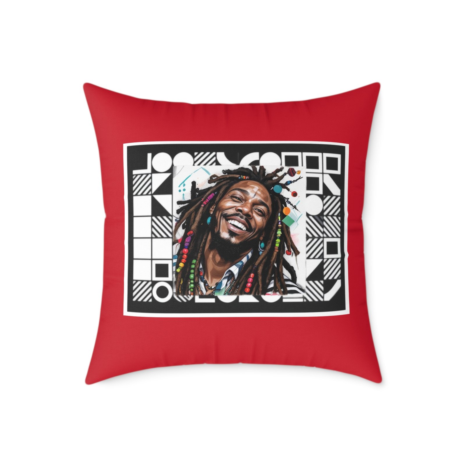 Rastafarian Square Poly Canvas Pillow - Image 13