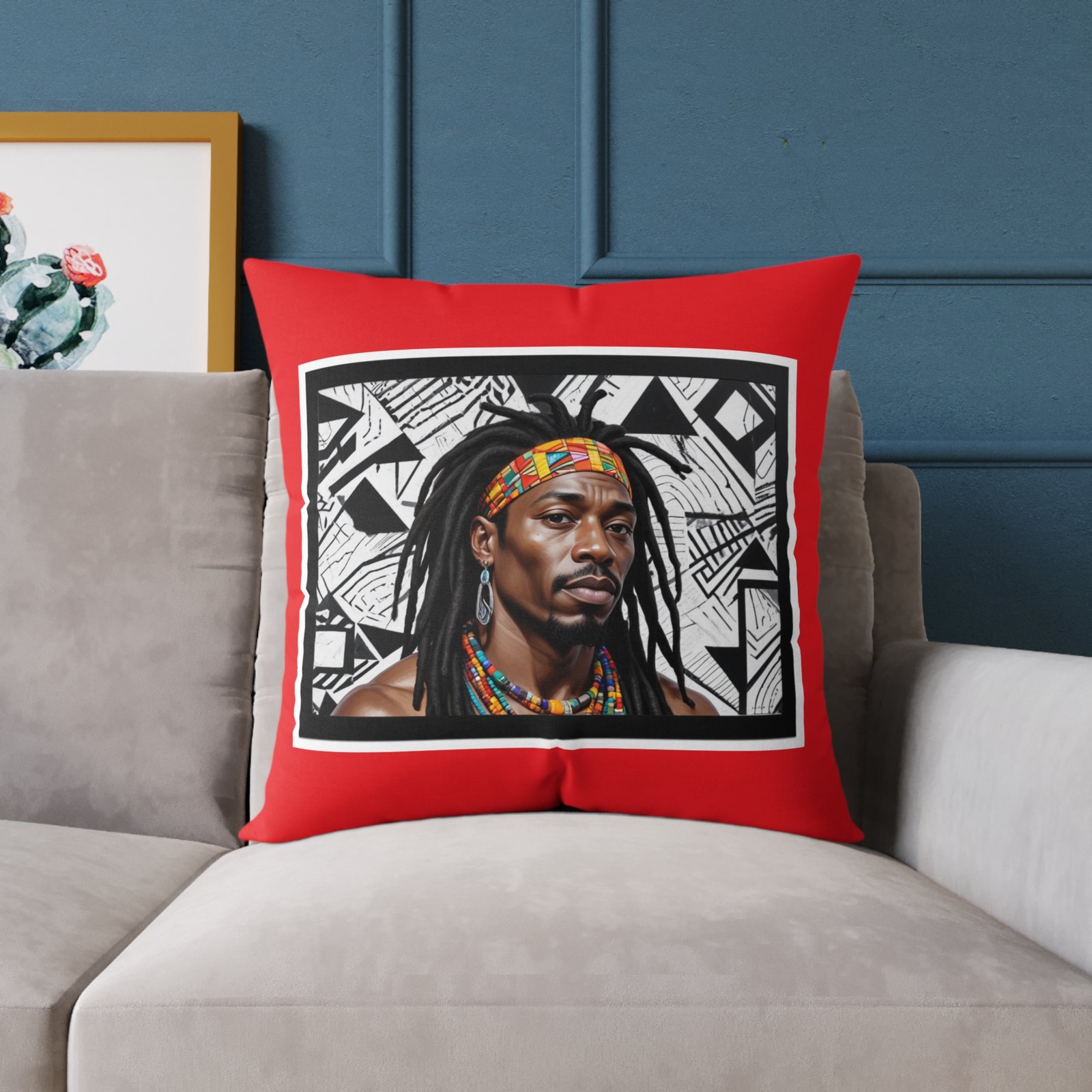 Rastafarian Square Poly Canvas Pillow - Image 15
