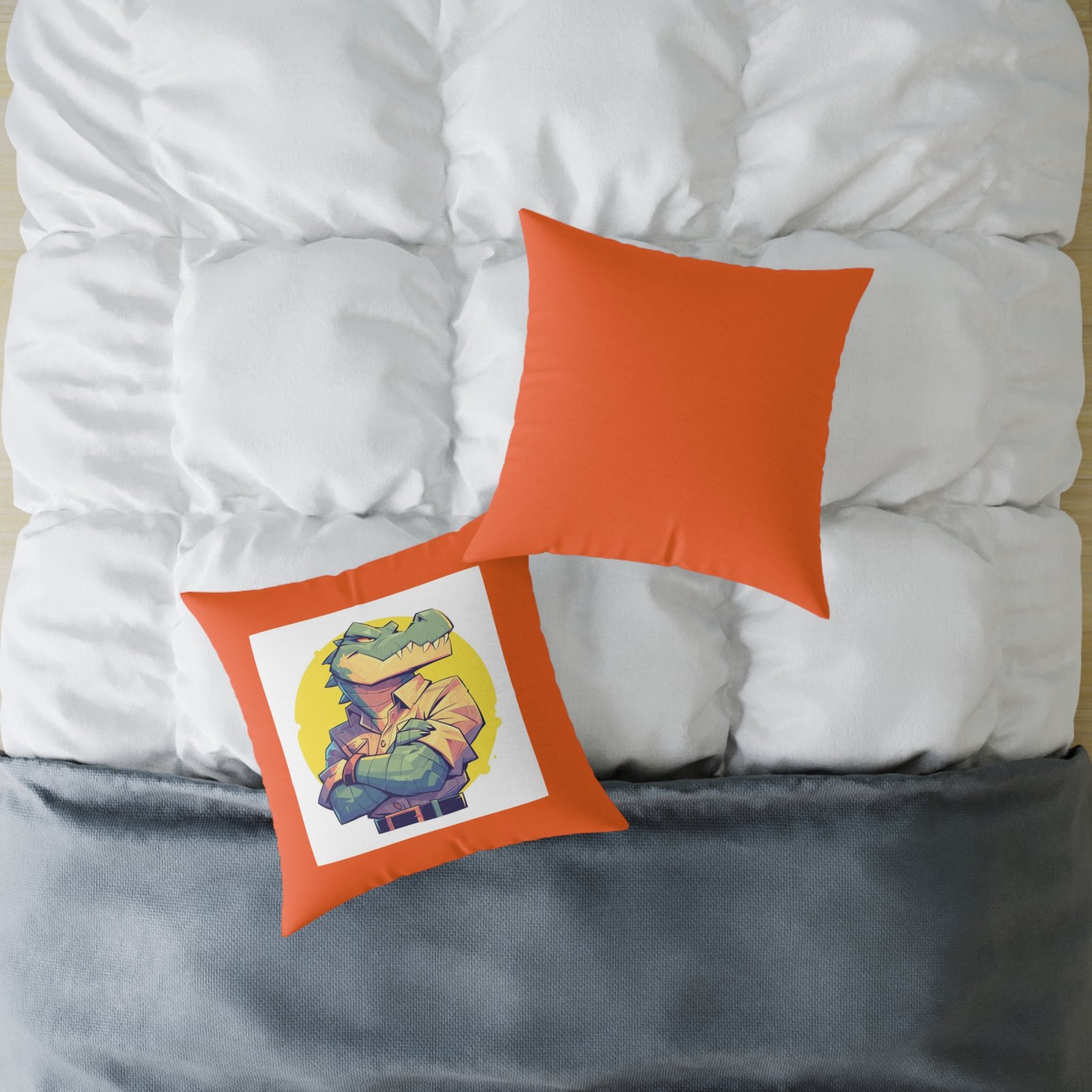 Dinassaur Square Poly Canvas Pillow - Image 12