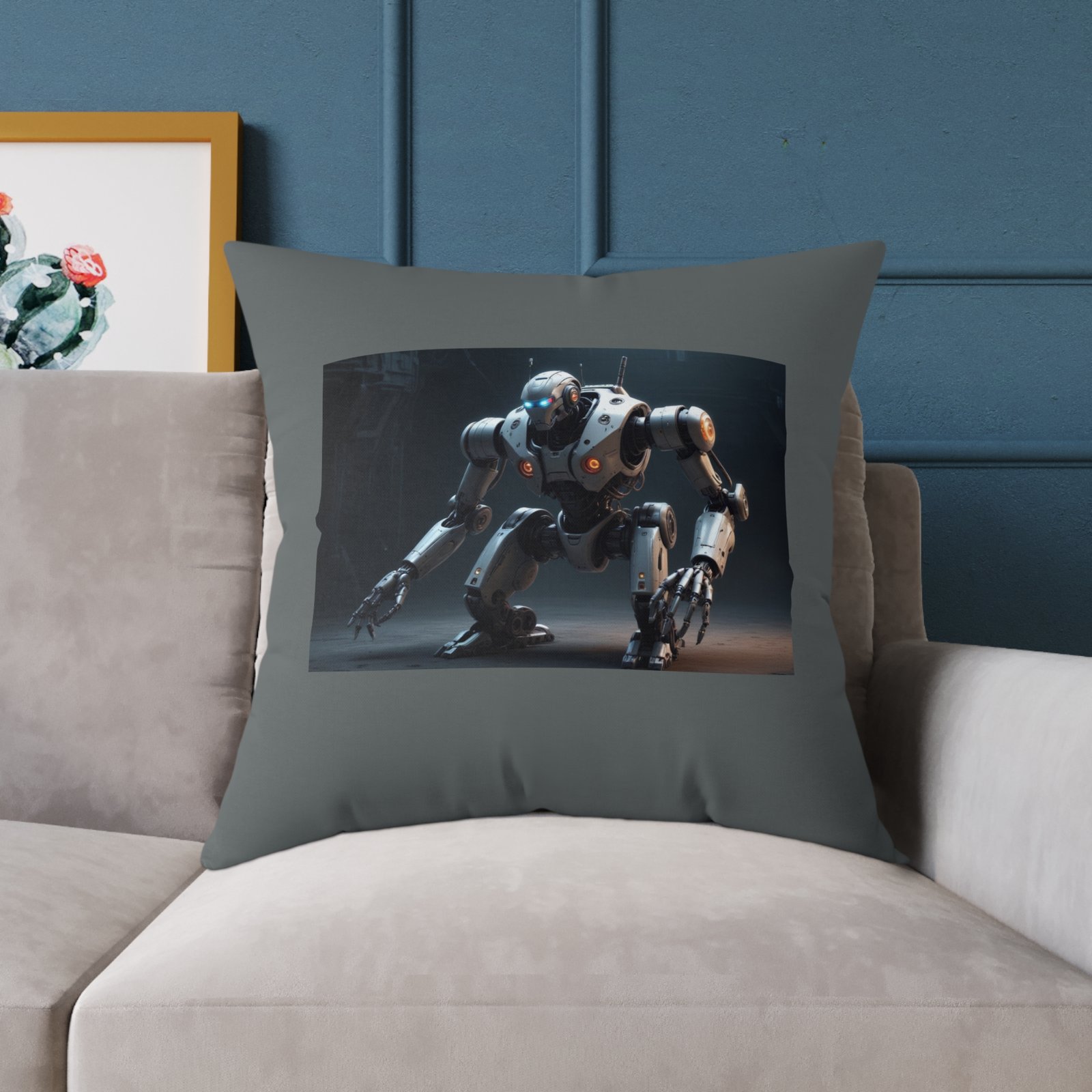 Robot Square Poly Canvas Pillow - Image 19