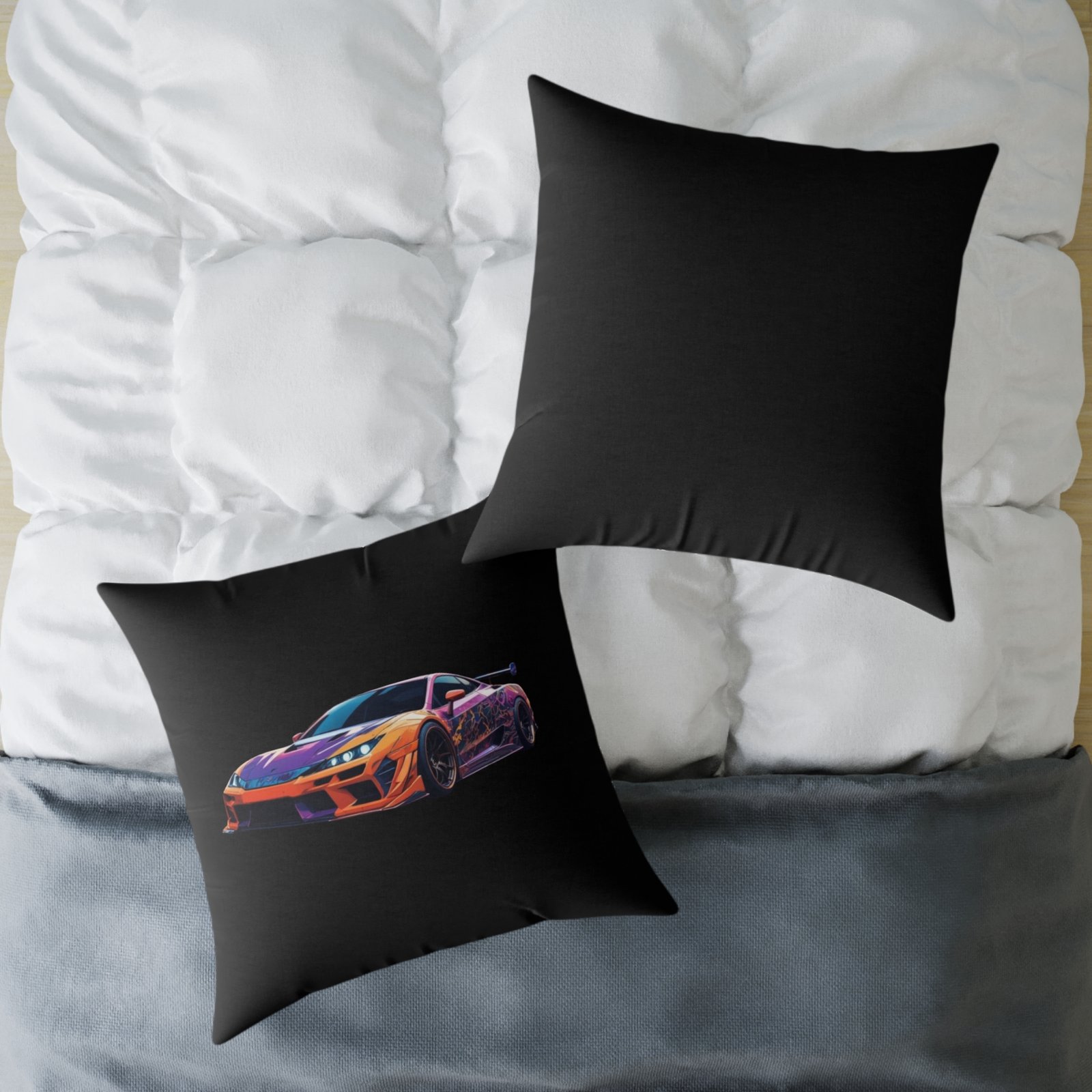 Fast Car Design Square Poly Canvas Pillow - Image 20