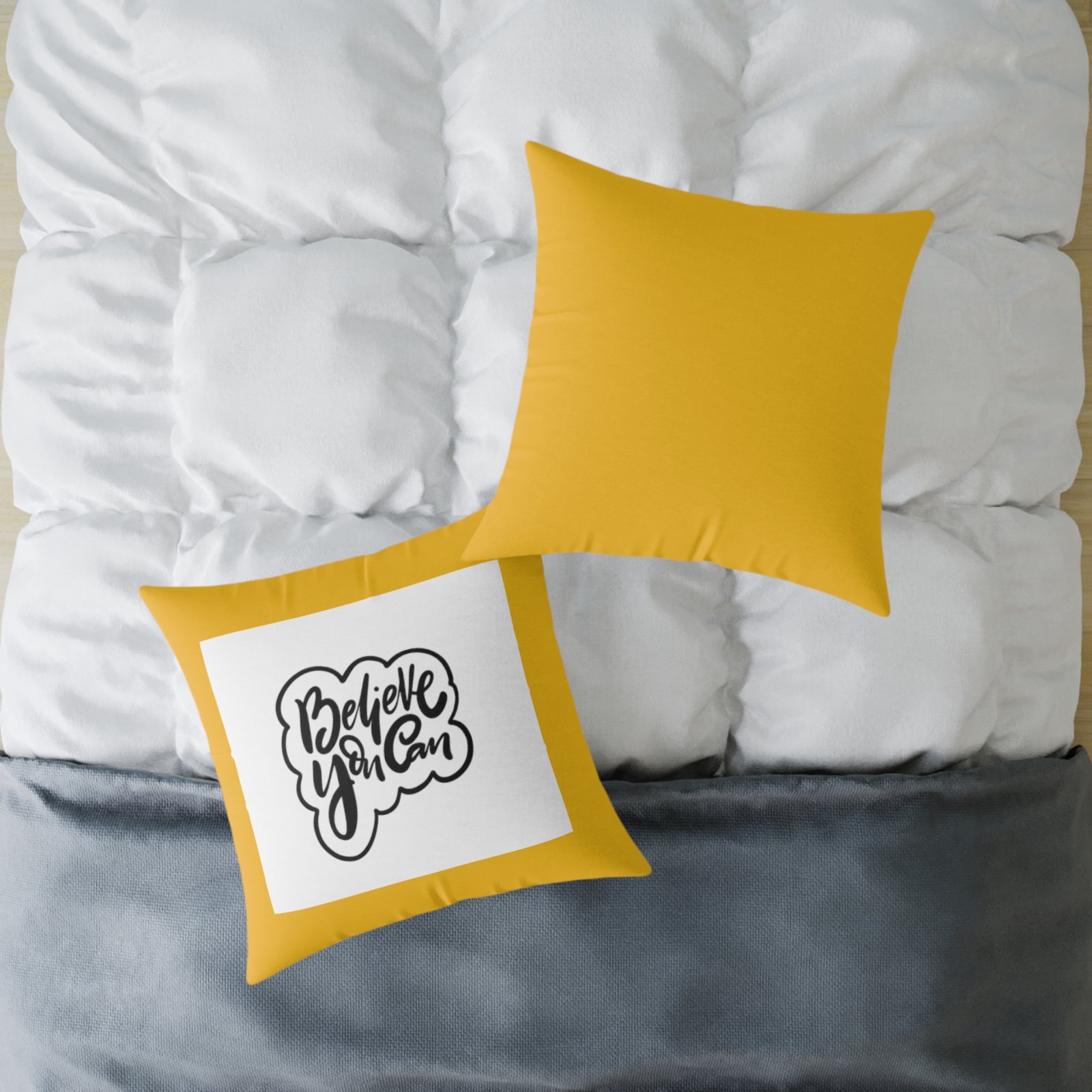 Believe You Can Square Poly Canvas Pillow - Image 16