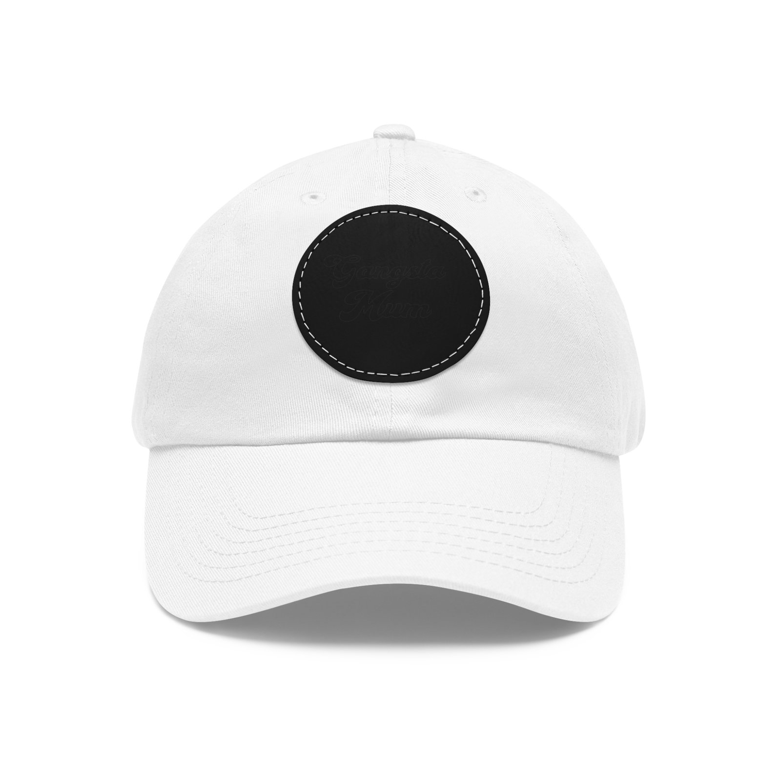Gangster Momma Hat with Leather Patch (Round)