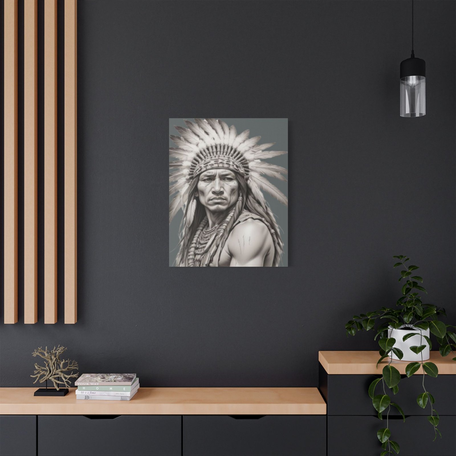 Apache Satin Canvas, Stretched - Image 16