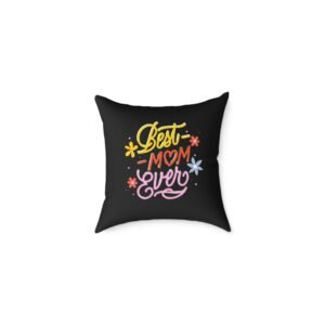 Best Mum Square Poly Canvas Pillow
