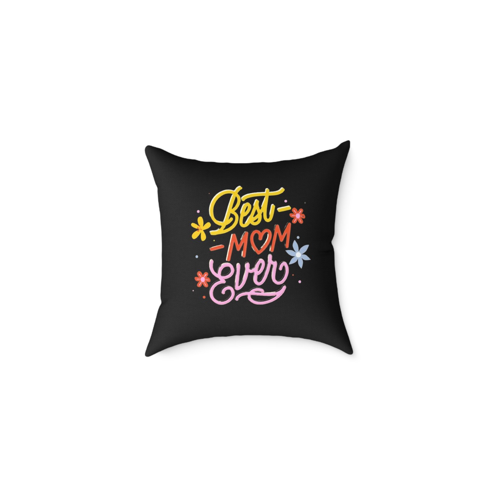 Best Mum Square Poly Canvas Pillow