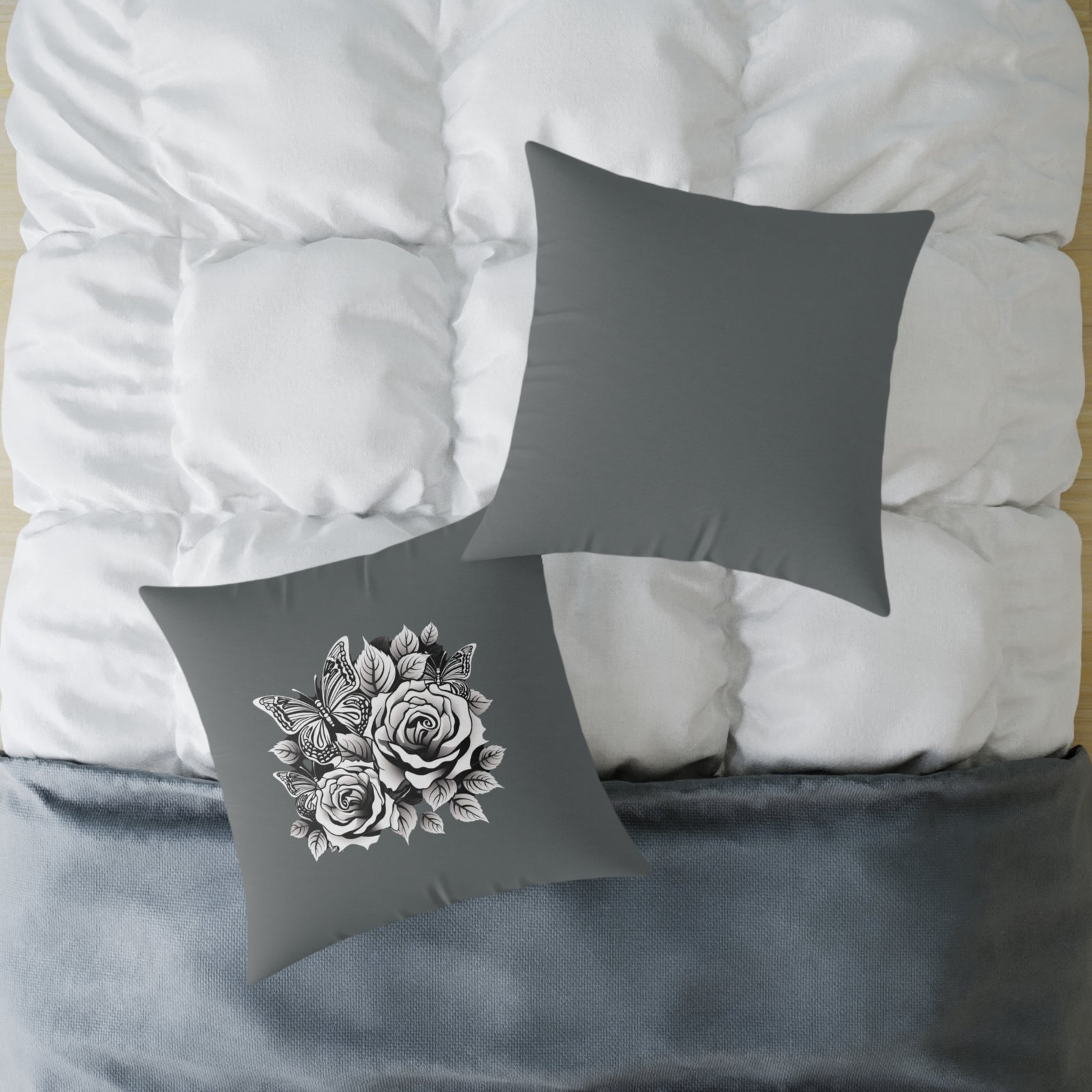 Butterfly Square Poly Canvas Pillow - Image 16