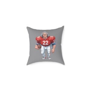 American Football Square Poly Canvas Pillow