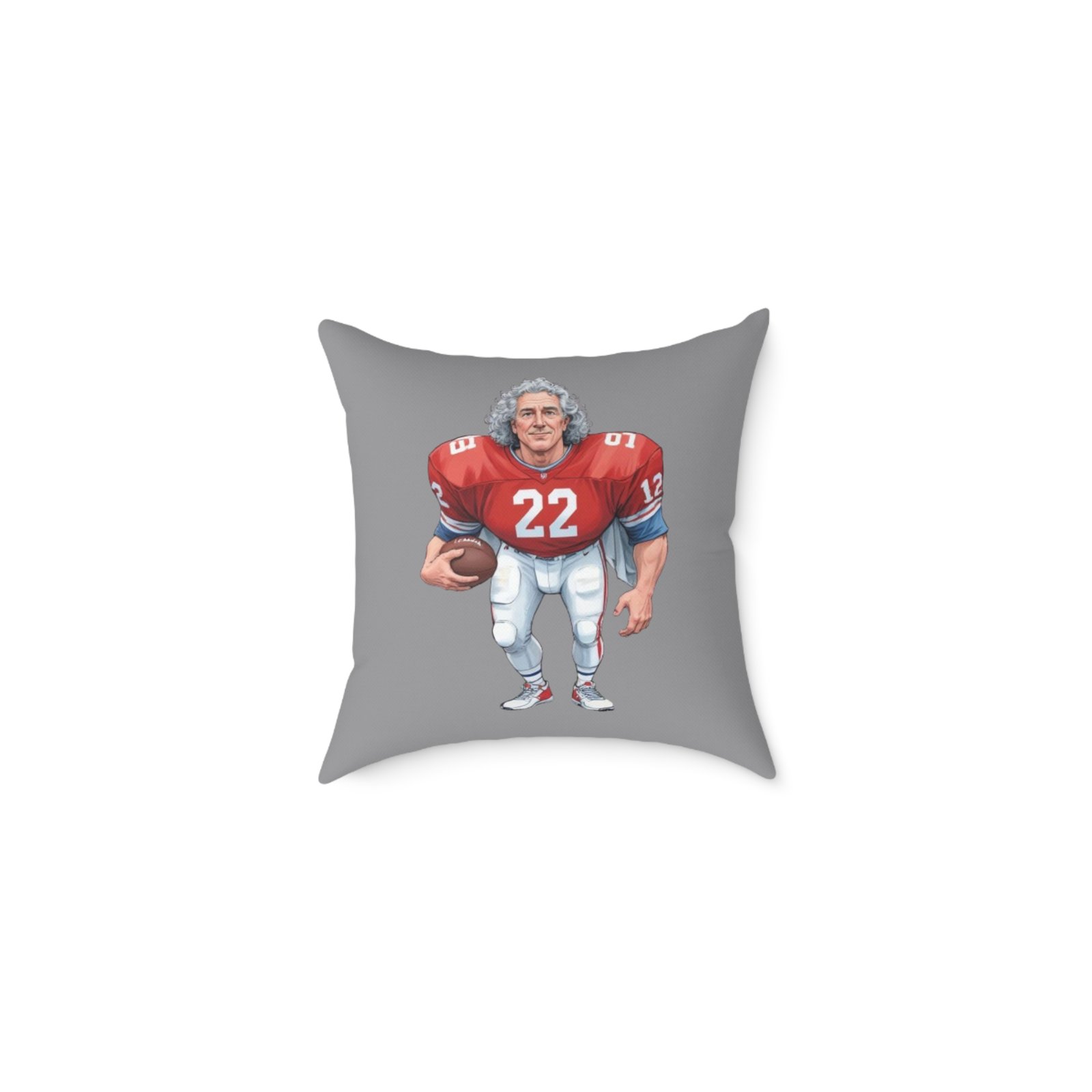 American Football Square Poly Canvas Pillow
