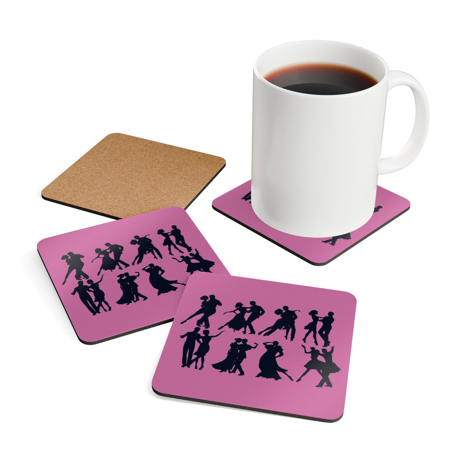 Ice Skating Corkwood Coaster Set - Image 4