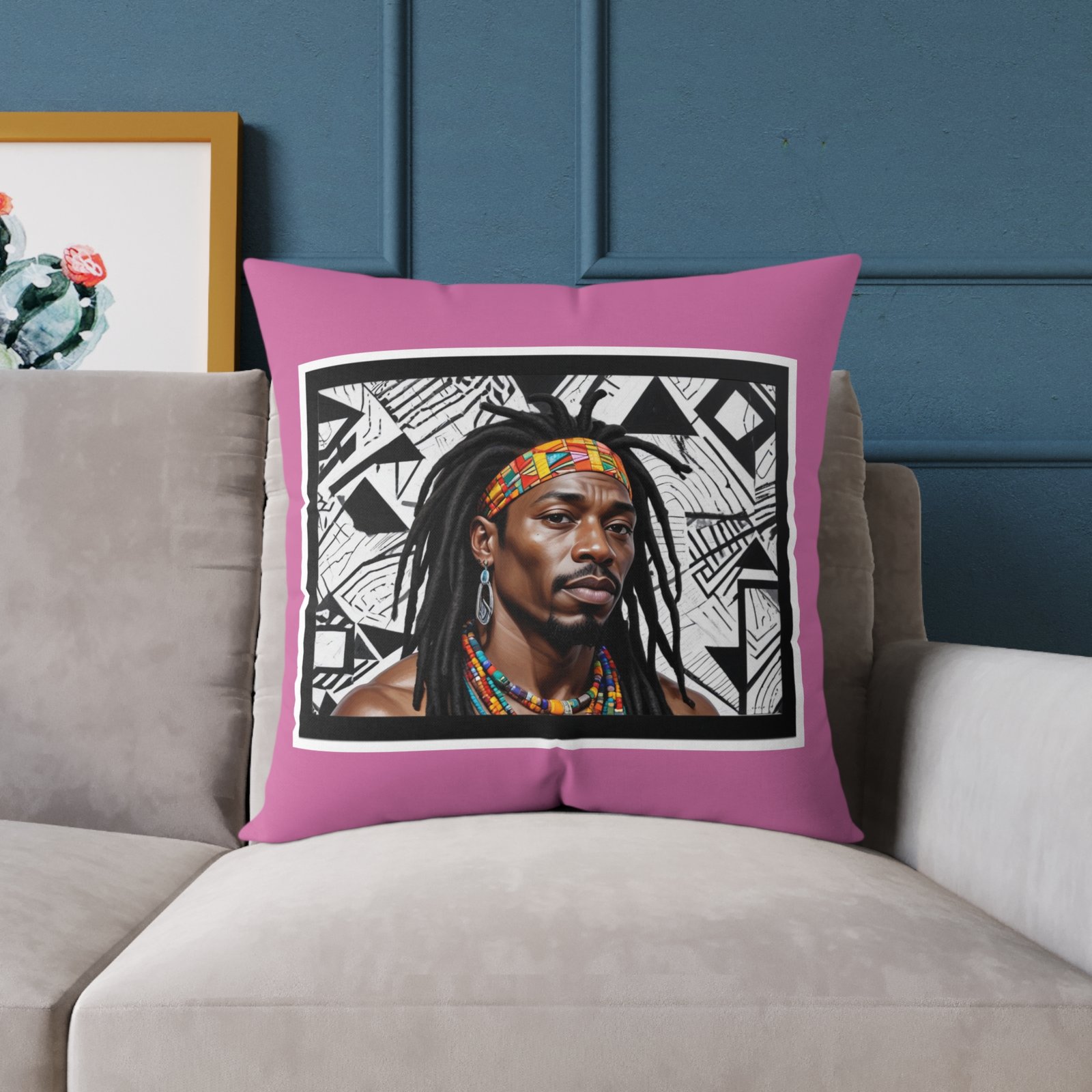 Rastafarian Square Poly Canvas Pillow - Image 15