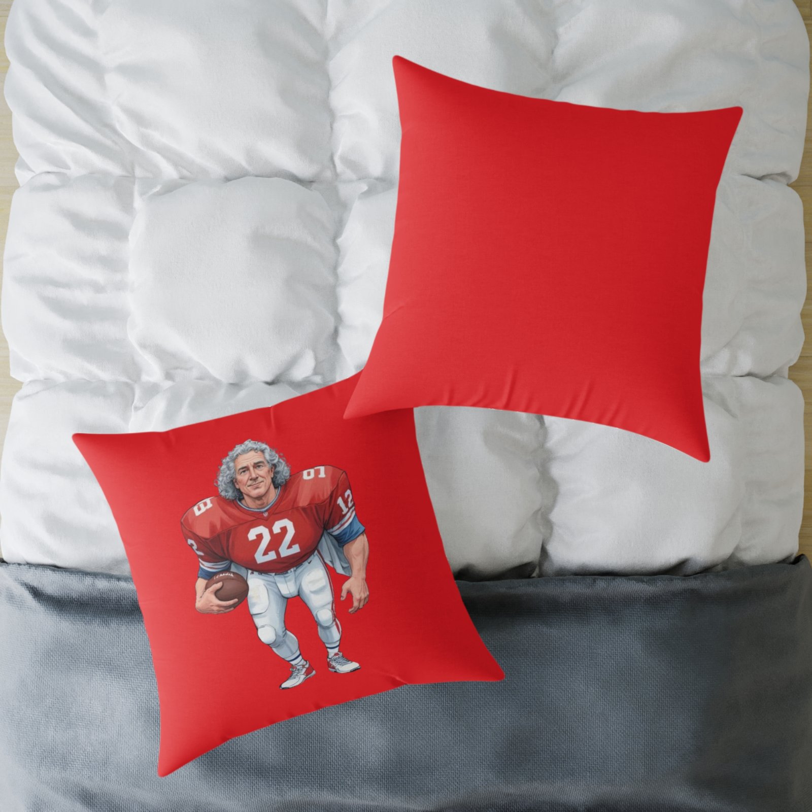 American Football Square Poly Canvas Pillow - Image 20