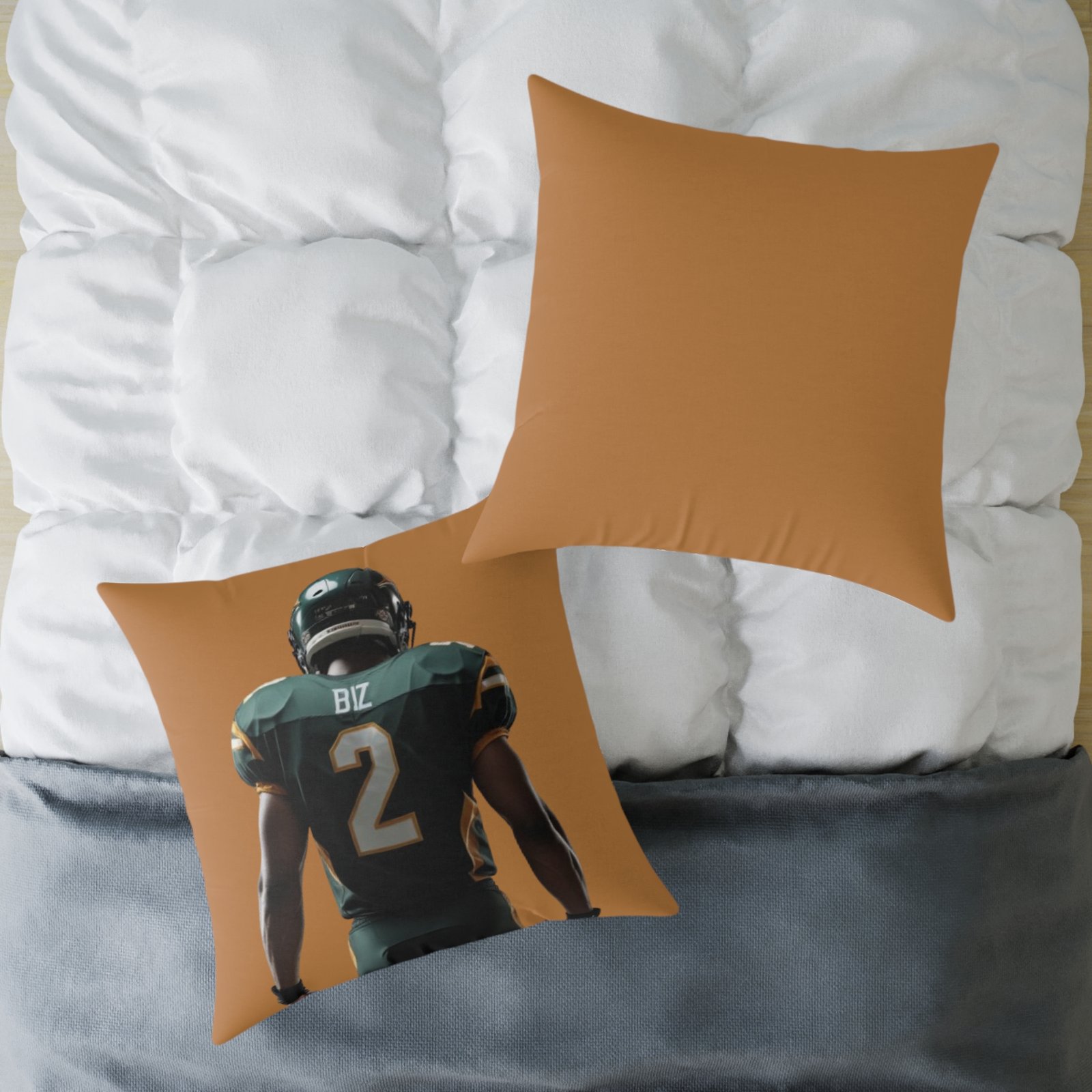American Football Square Poly Canvas Pillow - Image 20